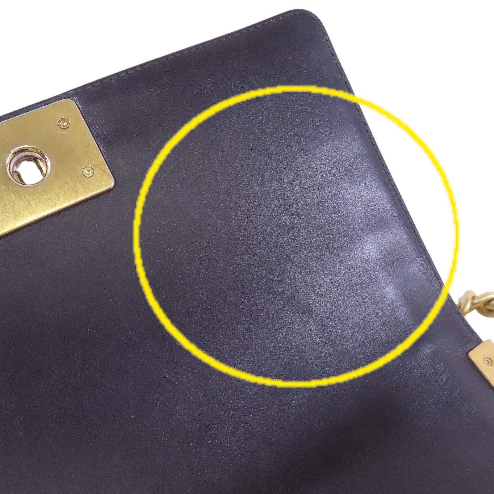 CHANEL 牛皮皮革Boy Chanel 25金扣鏈帶肩背袋