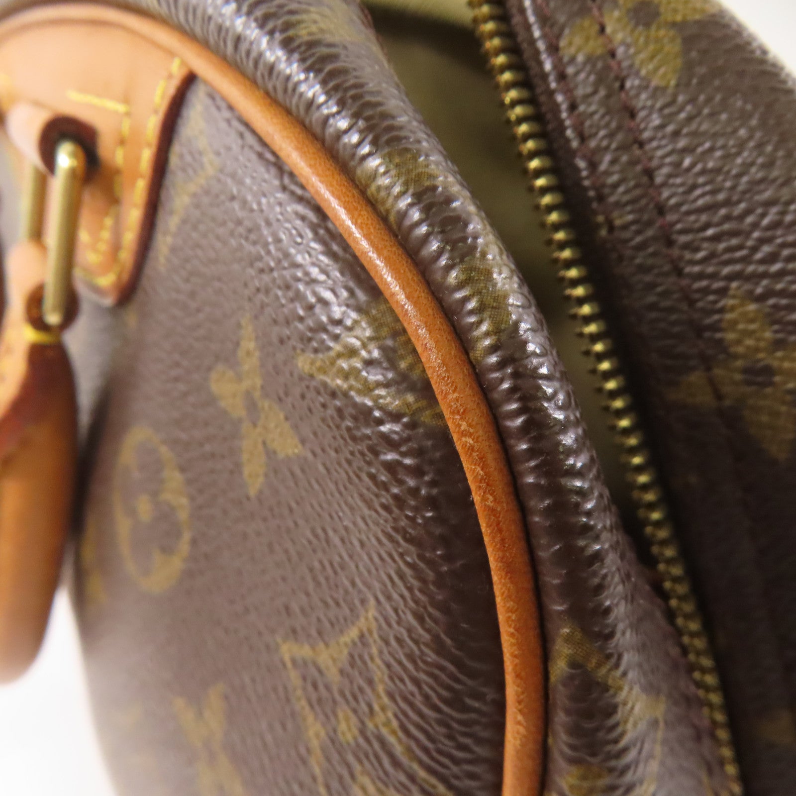 LOUIS VUITTON Monogram Trouville金扣手挽袋棕色