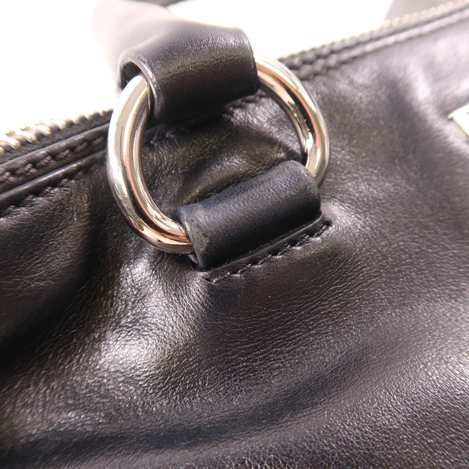 PRADA 牛皮皮革2 Way Shoulder銀扣手挽肩背兩用袋