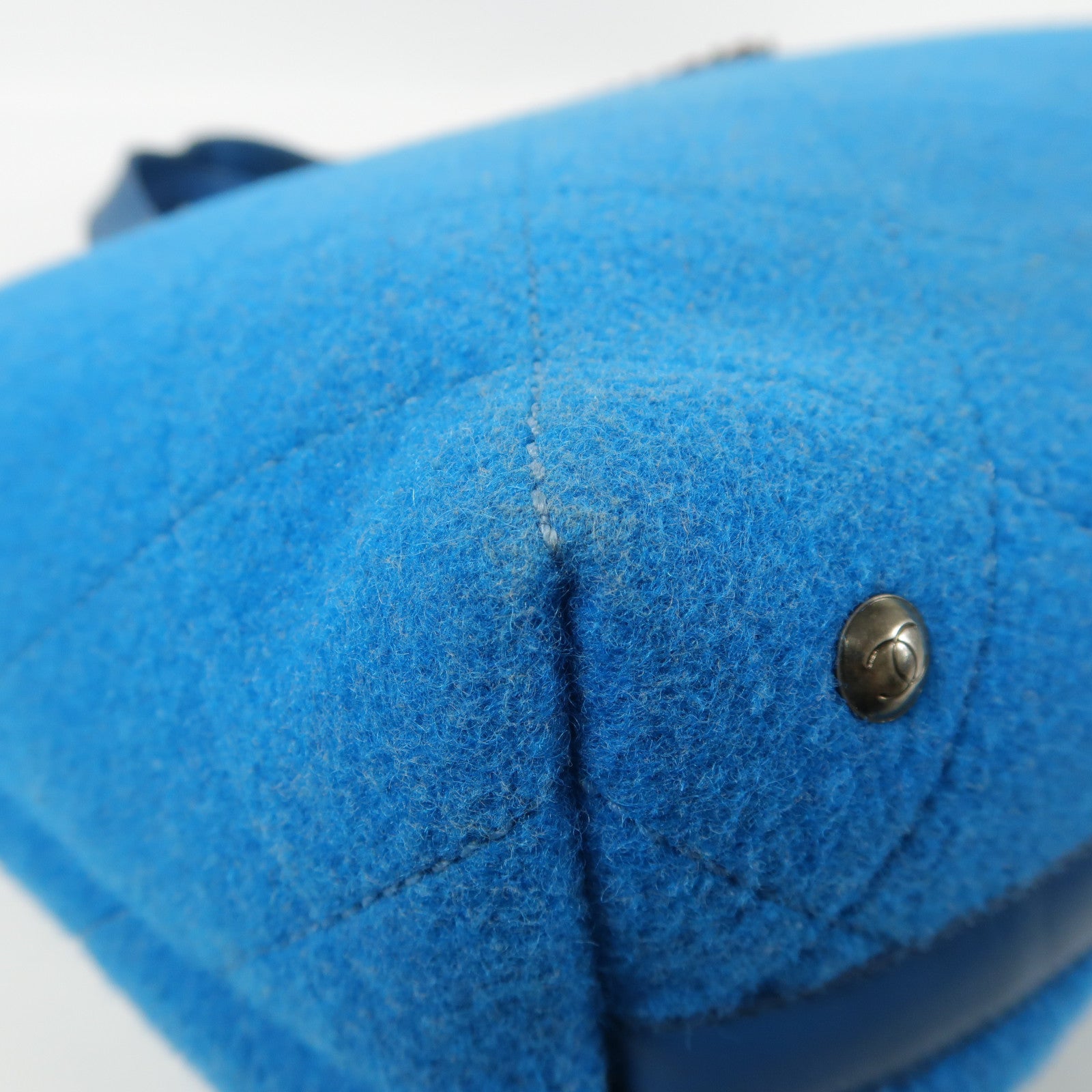 CHANEL 羊毛Chain Shoulder鏈帶手挽肩背兩用袋