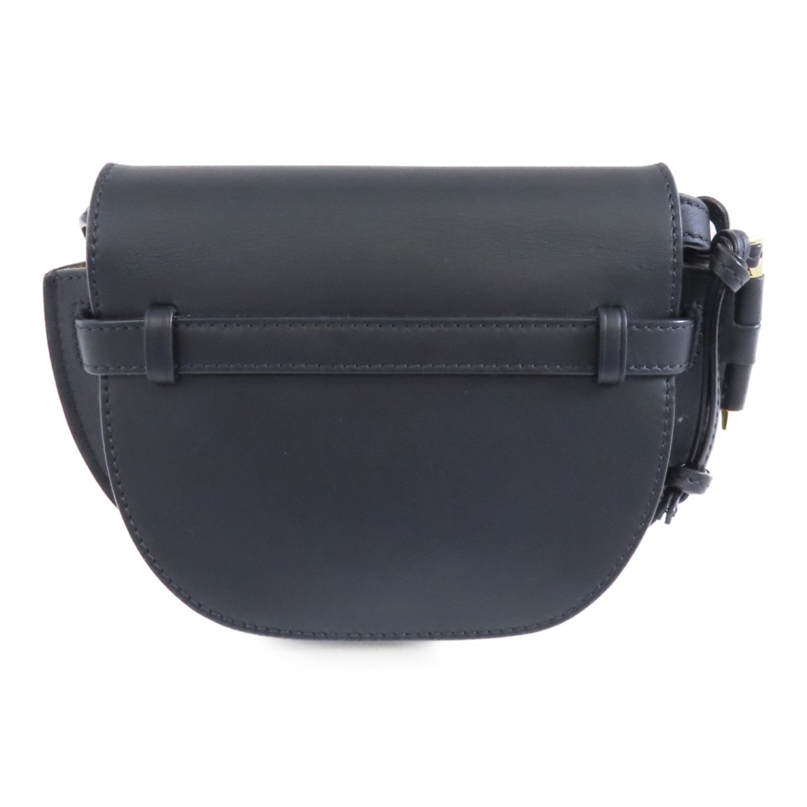 LOEWE 牛皮皮革Mini Gate金扣肩背袋黑色