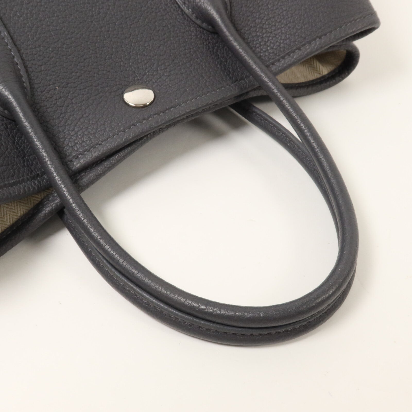 HERMES Negonda皮革Garden Party TPM手挽袋Ardoise