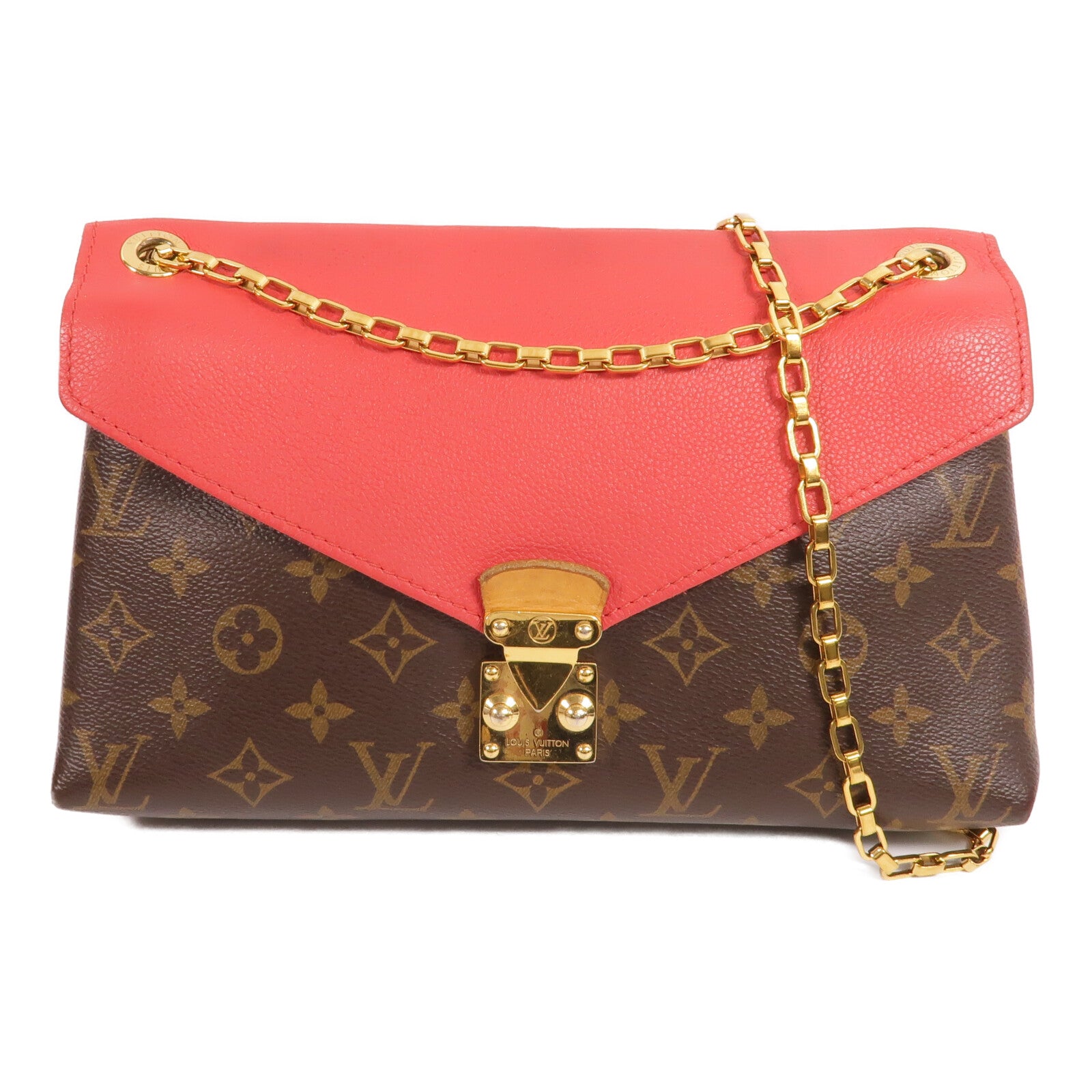 LOUIS VUITTON Monogram Pallas Chain鏈帶肩背袋