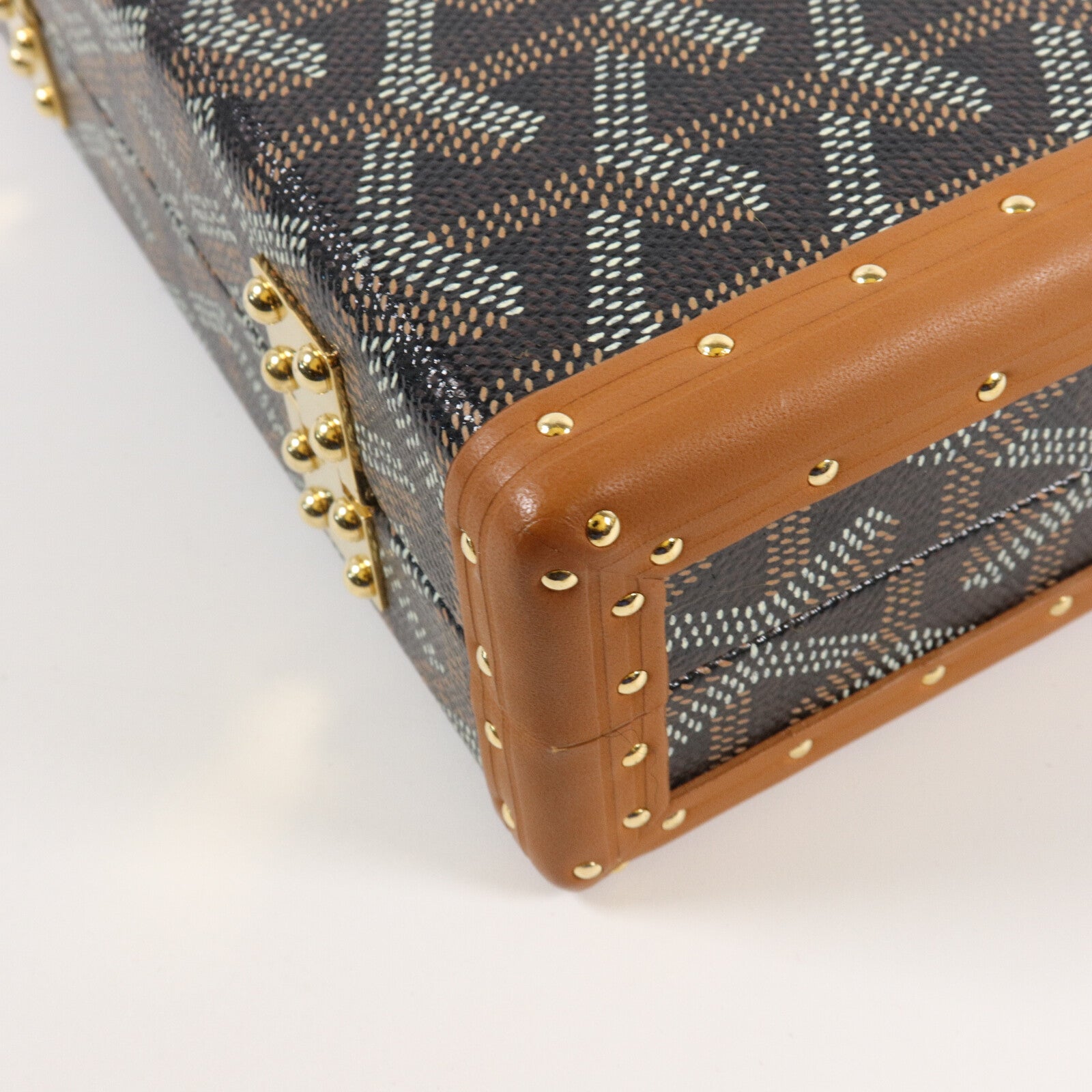 GOYARD 牛皮皮革/塗層帆布Minaudiere肩背袋
