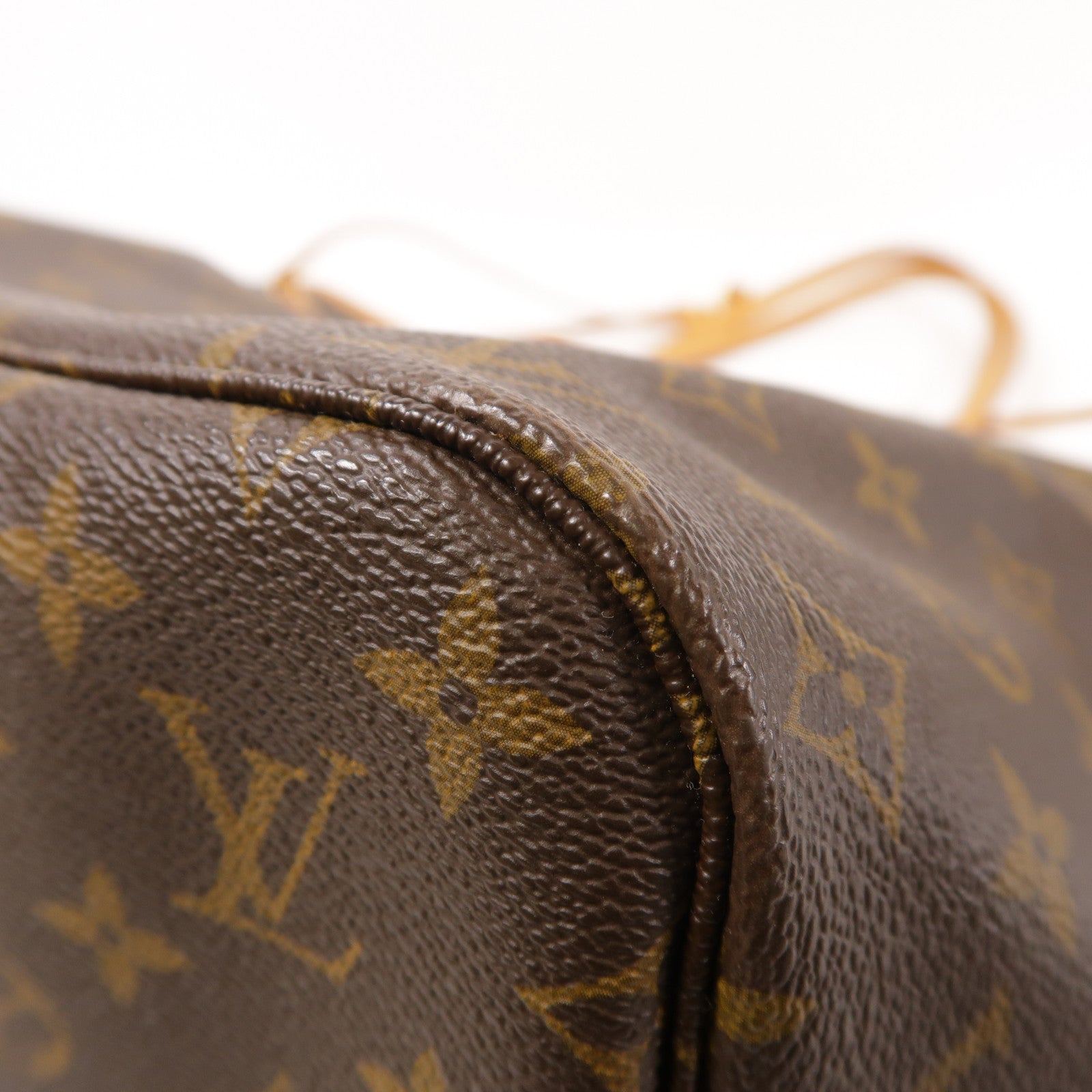 LOUIS VUITTON Monogram Neverfull MM金扣手挽袋
