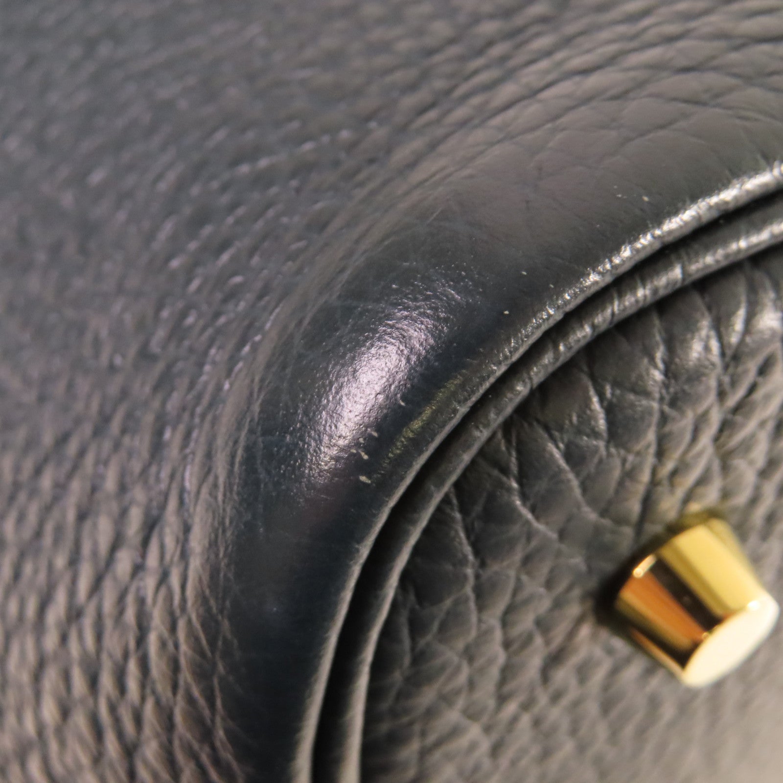 HERMES 【激減優惠】Clemence皮革Picotin MM Tote Bag金扣手挽袋深綠色