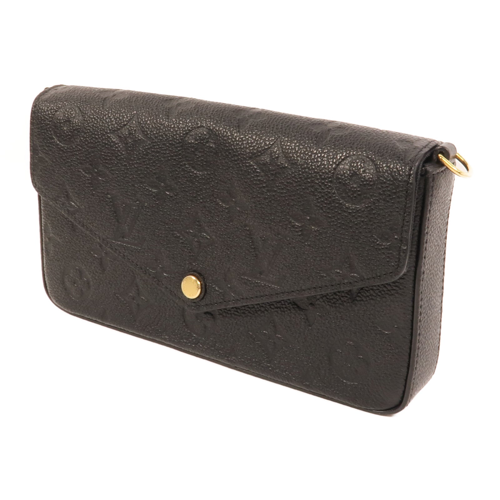 LOUIS VUITTON Monogram Empreinte Felicie Pochette 金扣鏈帶肩背袋