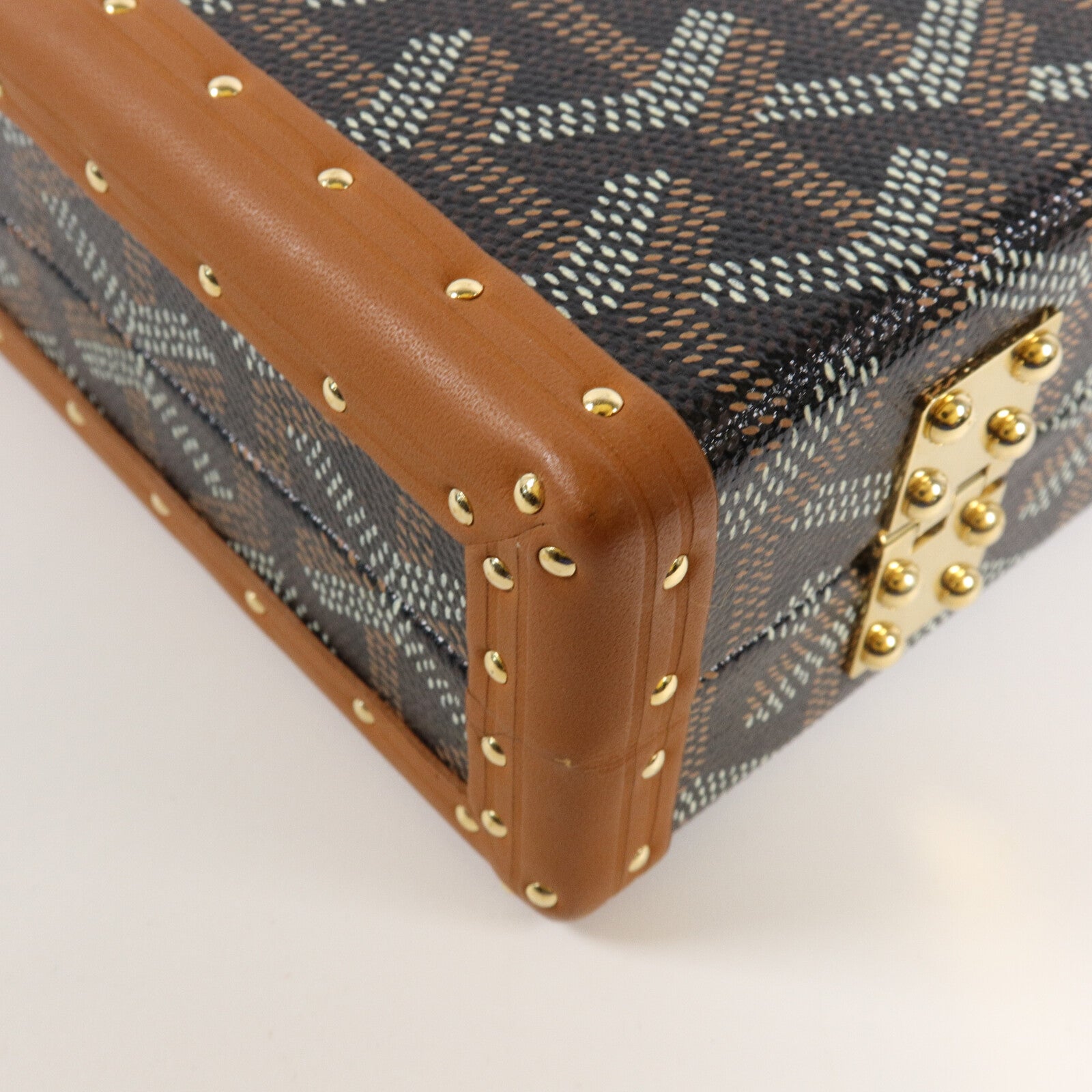 GOYARD 牛皮皮革/塗層帆布Minaudiere肩背袋