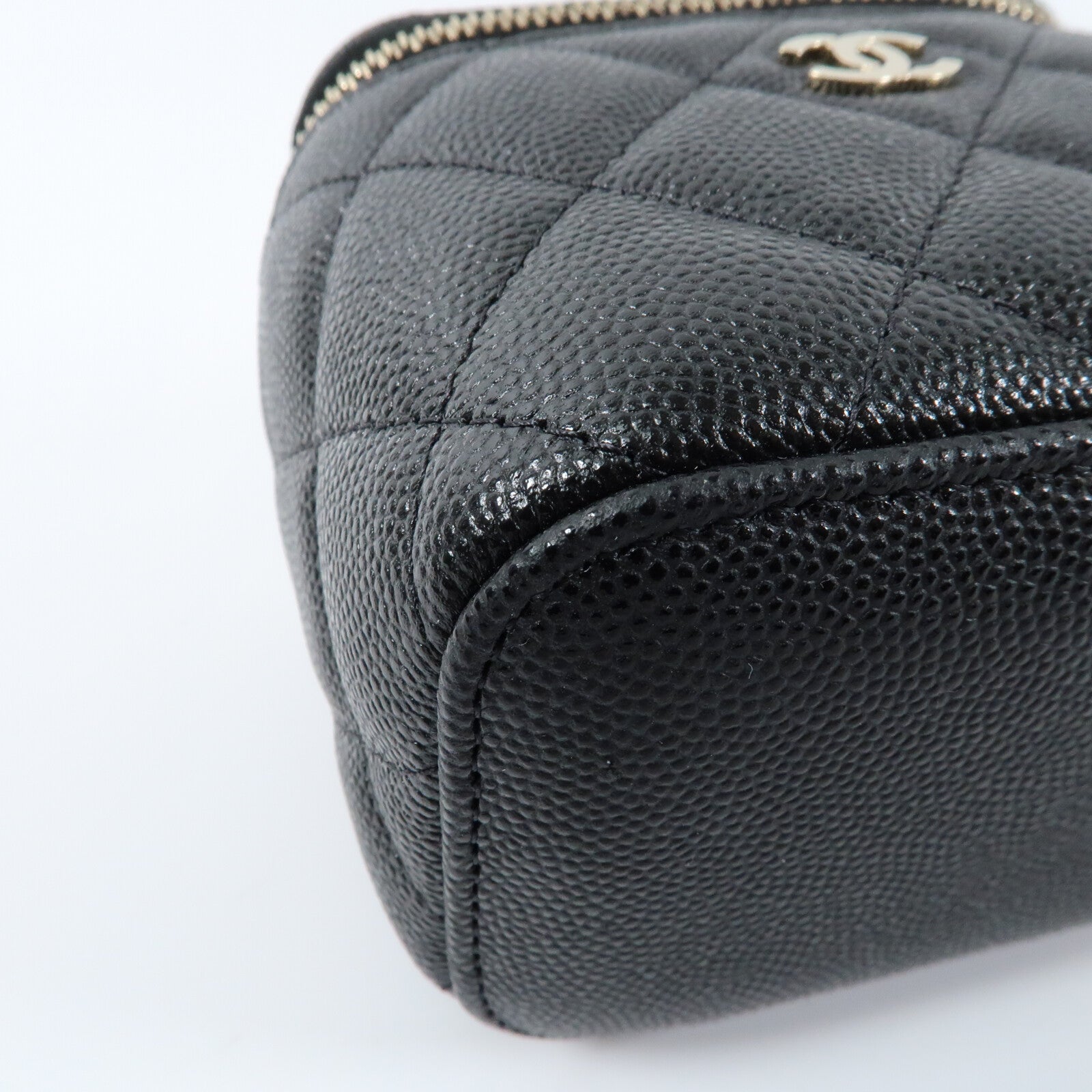 CHANEL 牛皮皮革Small Vanity Case金扣鏈帶肩背袋
