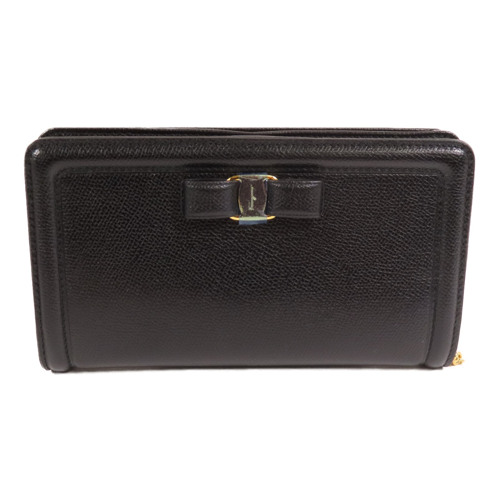 Salvatore Ferragamo 牛皮皮革Wallet On Chain金扣鏈帶肩背袋