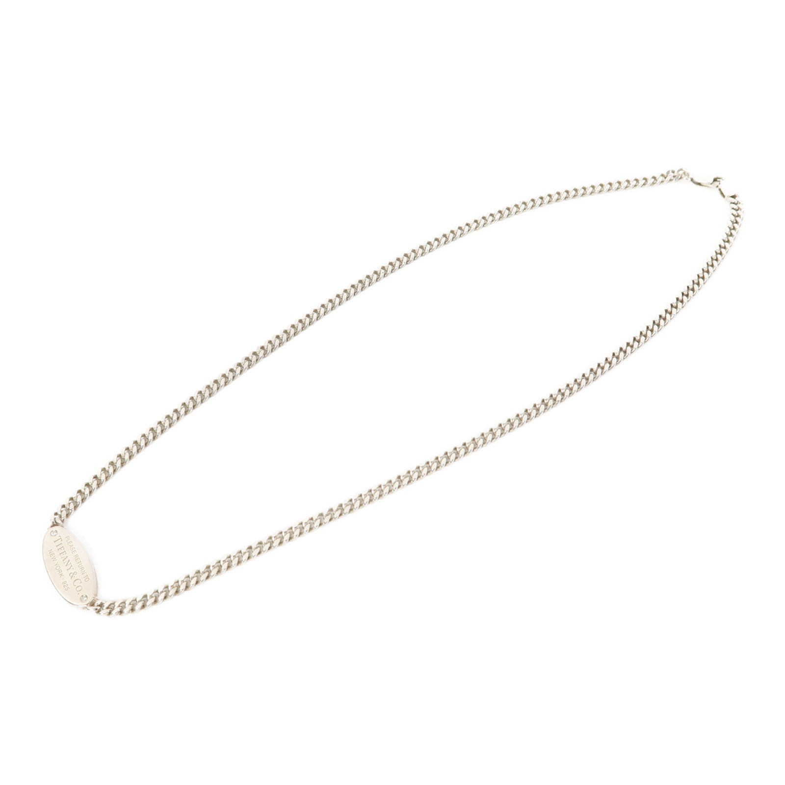TIFFANY＆CO 925純銀Oval Link Necklace項鍊