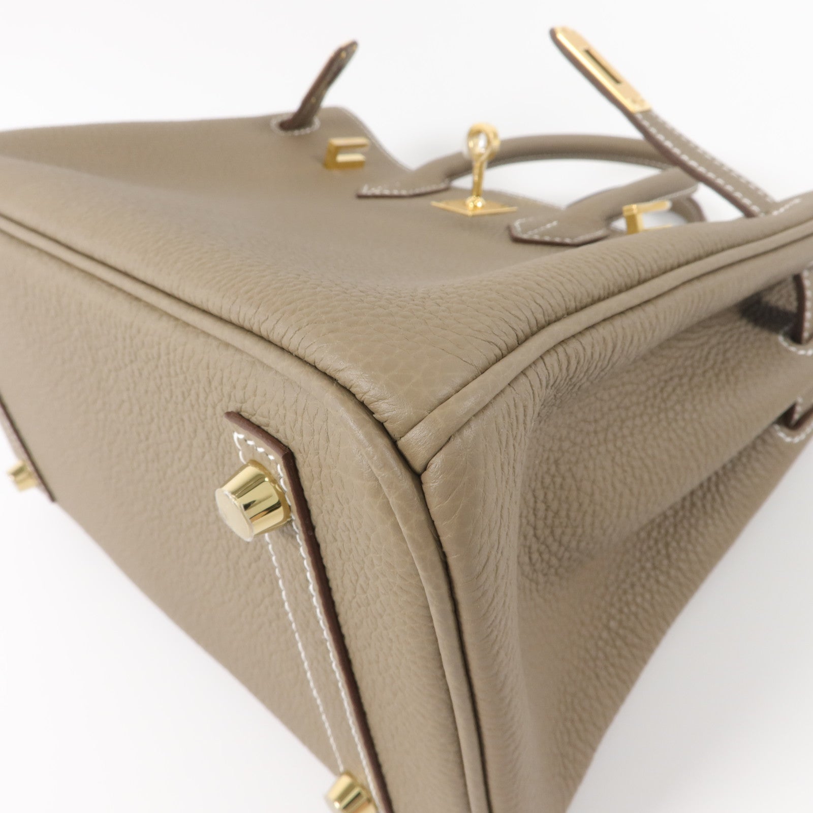 HERMES Togo皮革Birkin 25手挽袋Etoupe