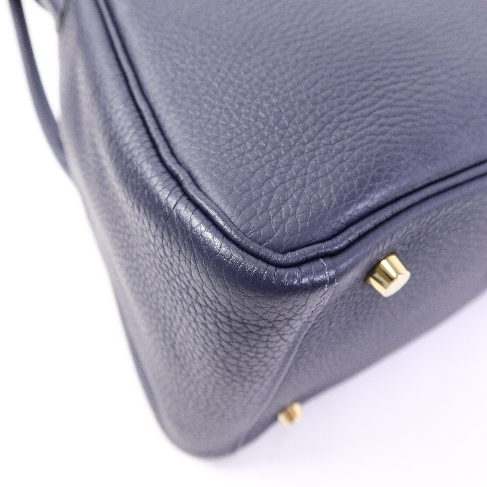 HERMES Togo皮革Lindy 30肩背袋Blue Nuit