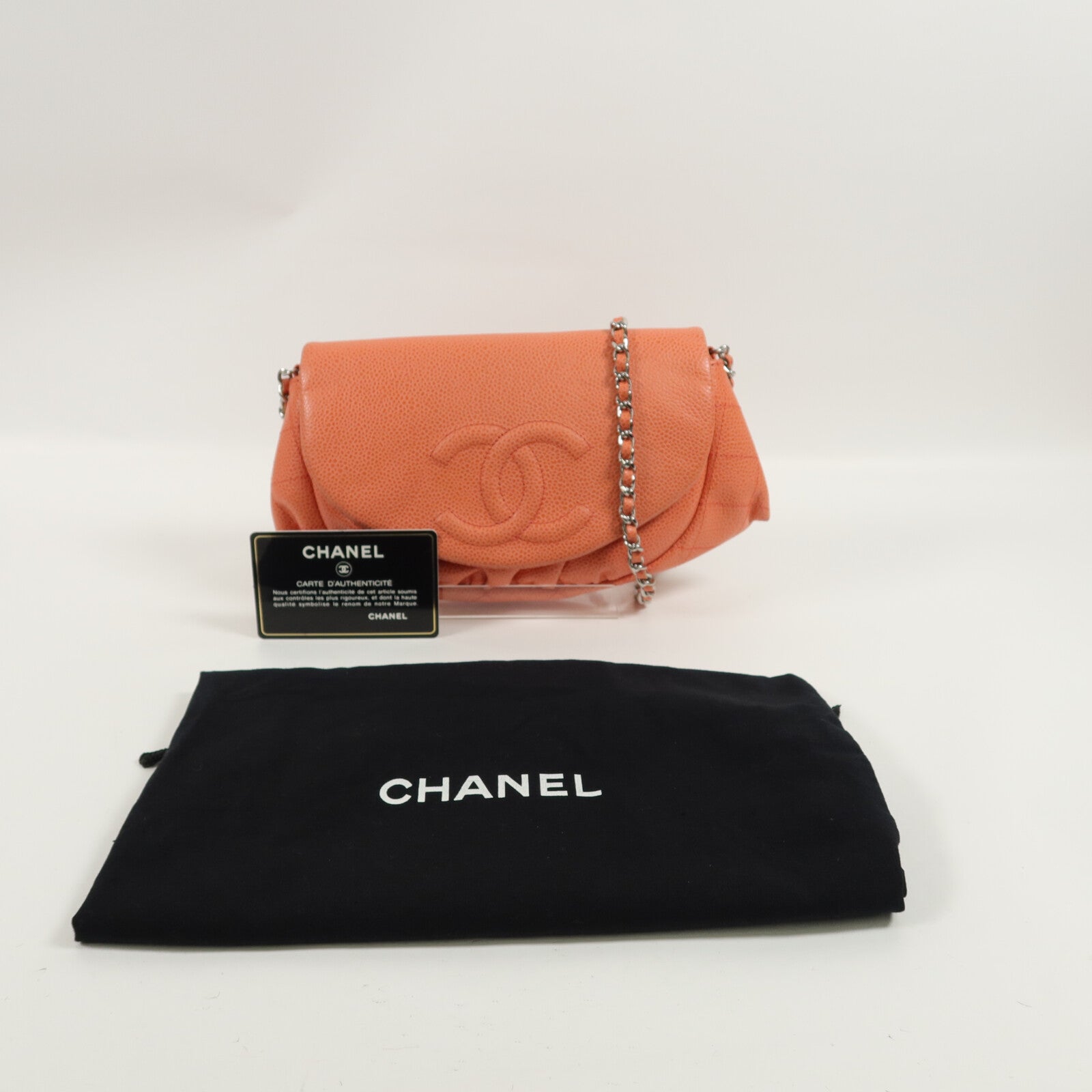 CHANEL 牛皮皮革Chain Shoulder鏈帶肩背袋