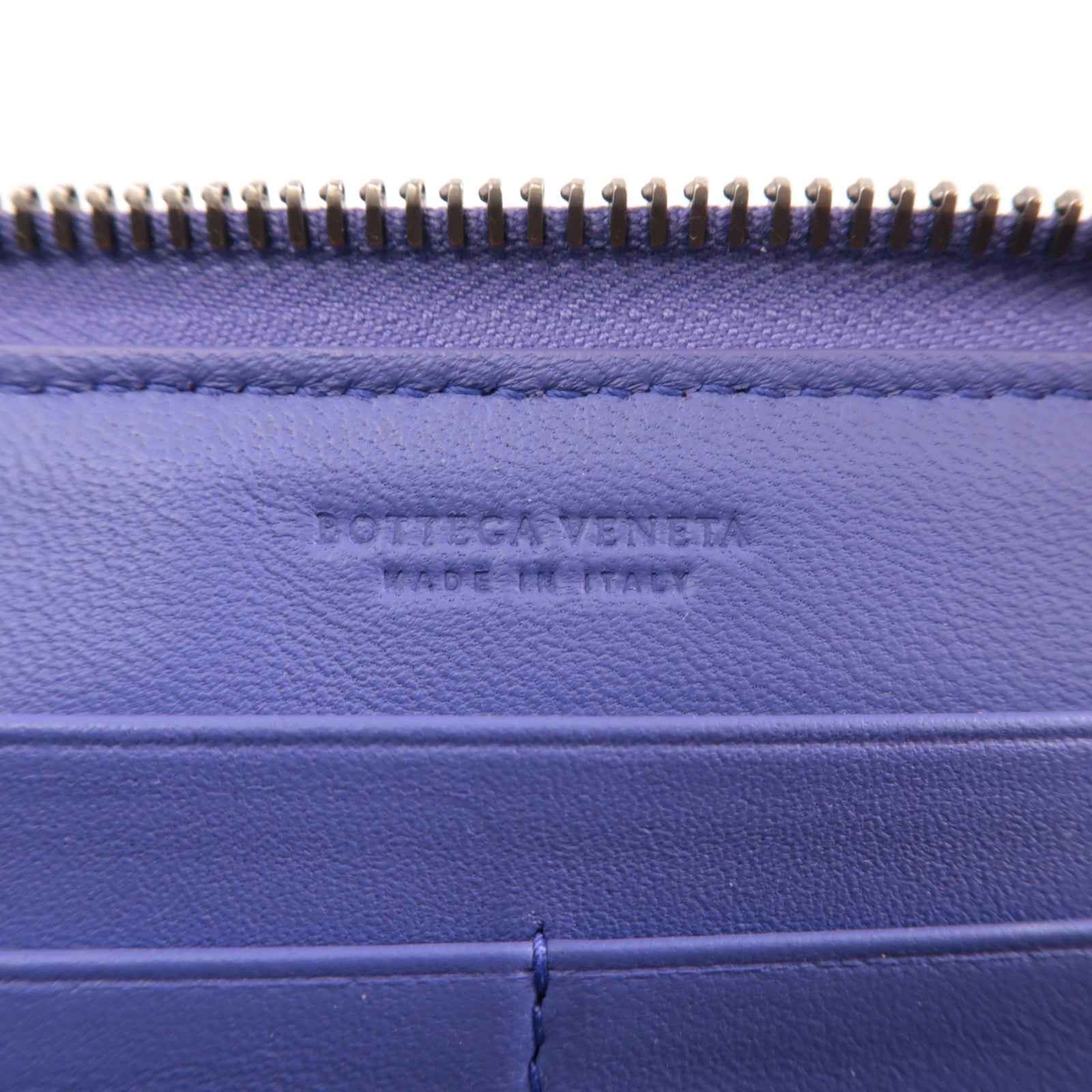 BOTTEGA VENETA 【激減優惠】織紋皮革Zipped Long Wallet長錢包紫色