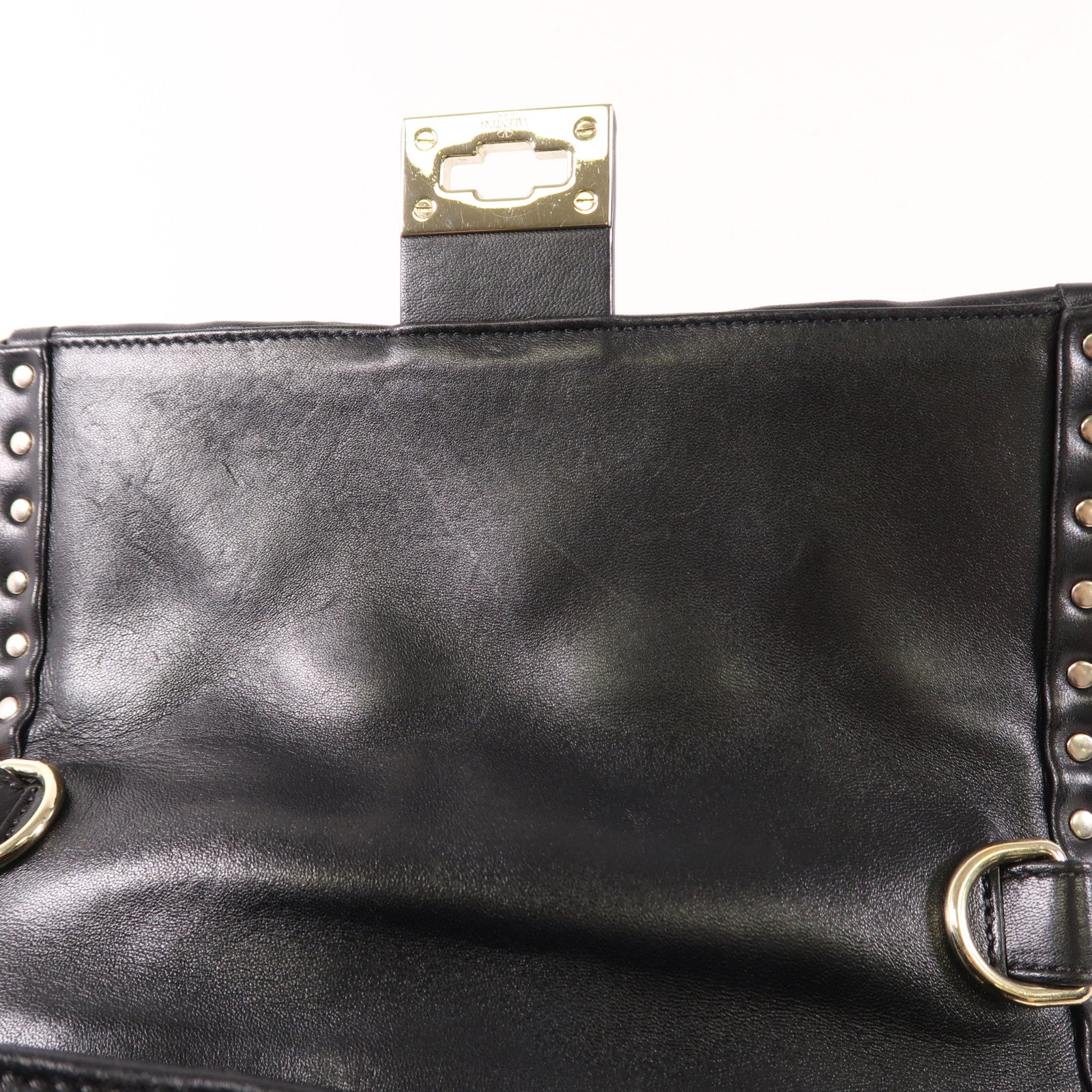 Valentino 牛皮皮革Rockstud Top Handle金扣手挽肩背兩用袋