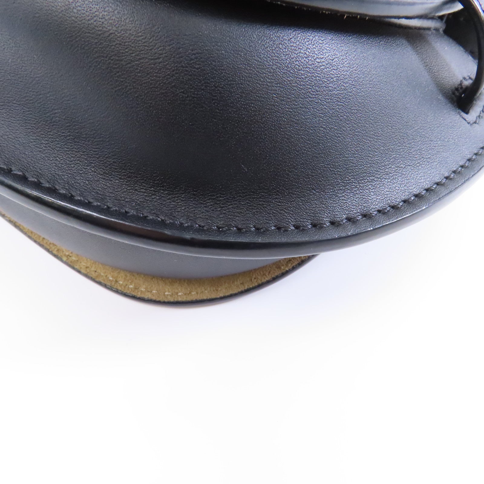 LOEWE 牛皮皮革Mini Gate金扣肩背袋黑色