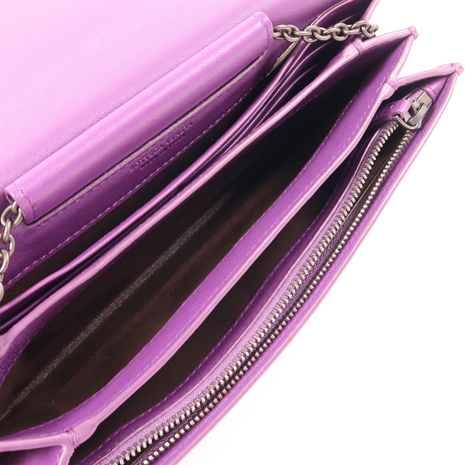BOTTEGA VENETA 【激減優惠】牛皮皮革Wallet On Chain鏈帶肩背袋