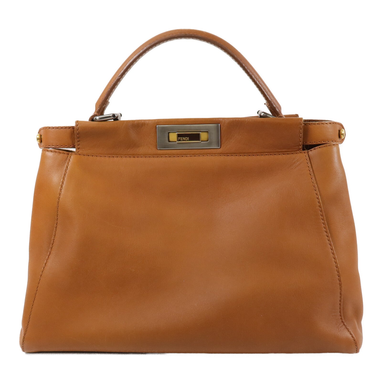 FENDI 牛皮皮革Peekaboo Regular手挽肩背兩用袋