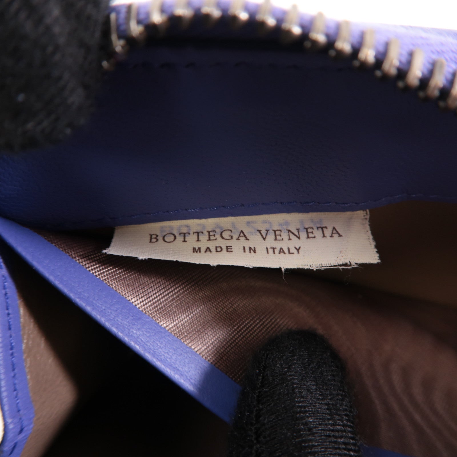 BOTTEGA VENETA 【激減優惠】織紋皮革Zipped Long Wallet長錢包紫色