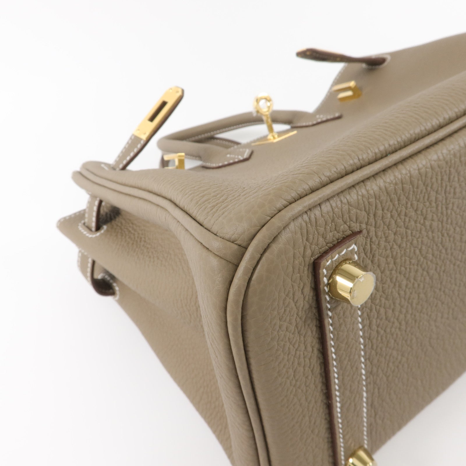 HERMES Togo皮革Birkin 25手挽袋Etoupe