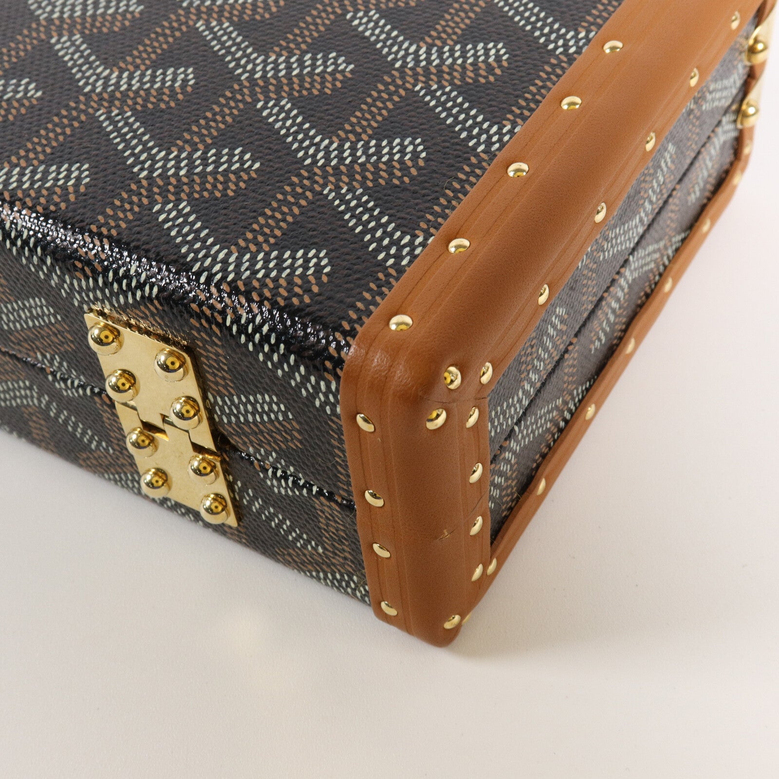 GOYARD 牛皮皮革/塗層帆布Minaudiere肩背袋