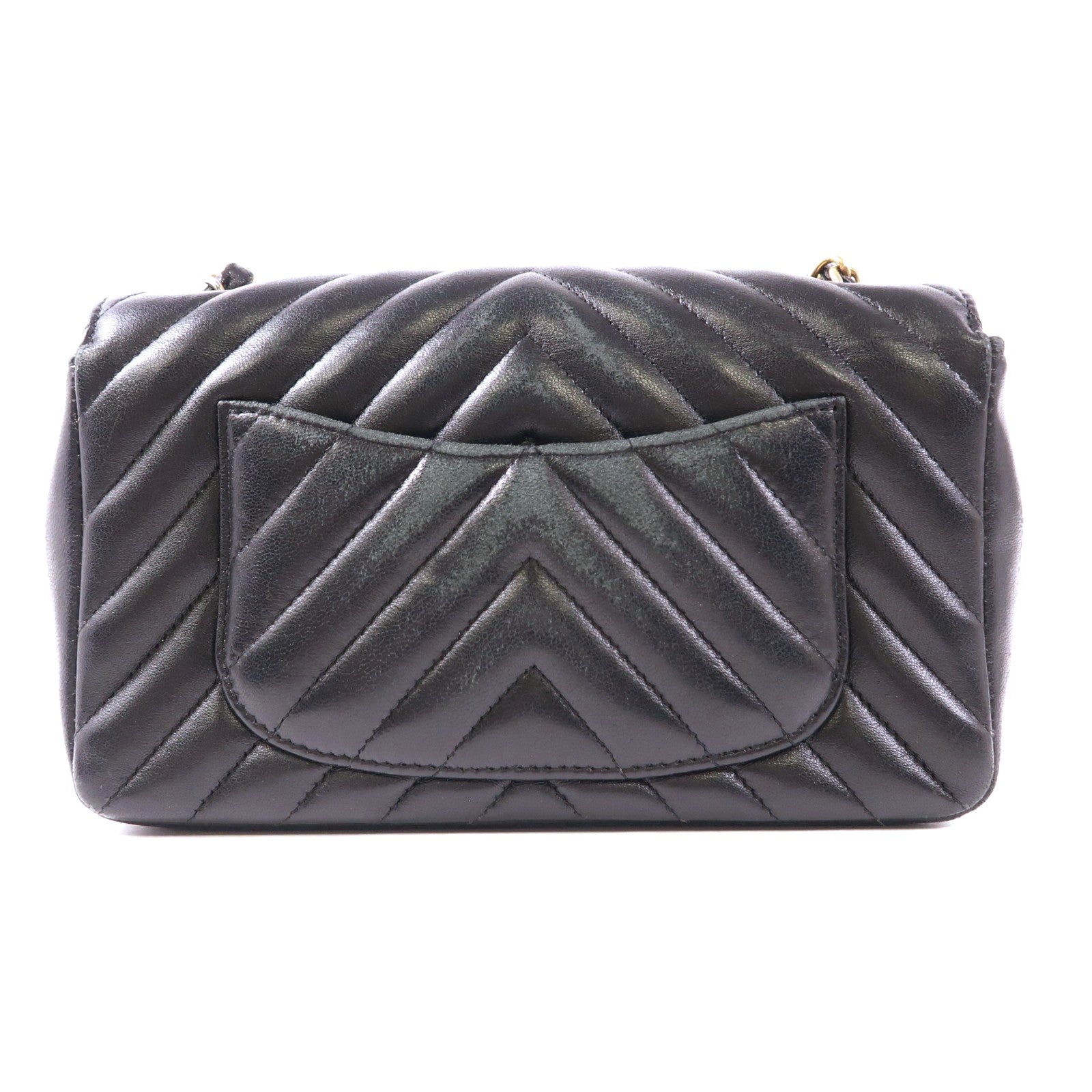 CHANEL 牛皮皮革Chain Shoulder金扣鏈帶肩背袋