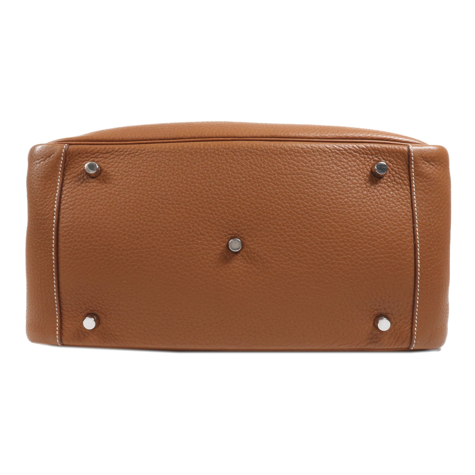 HERMES Clemence皮革Lindy 34銀扣手挽肩背兩用袋Gold