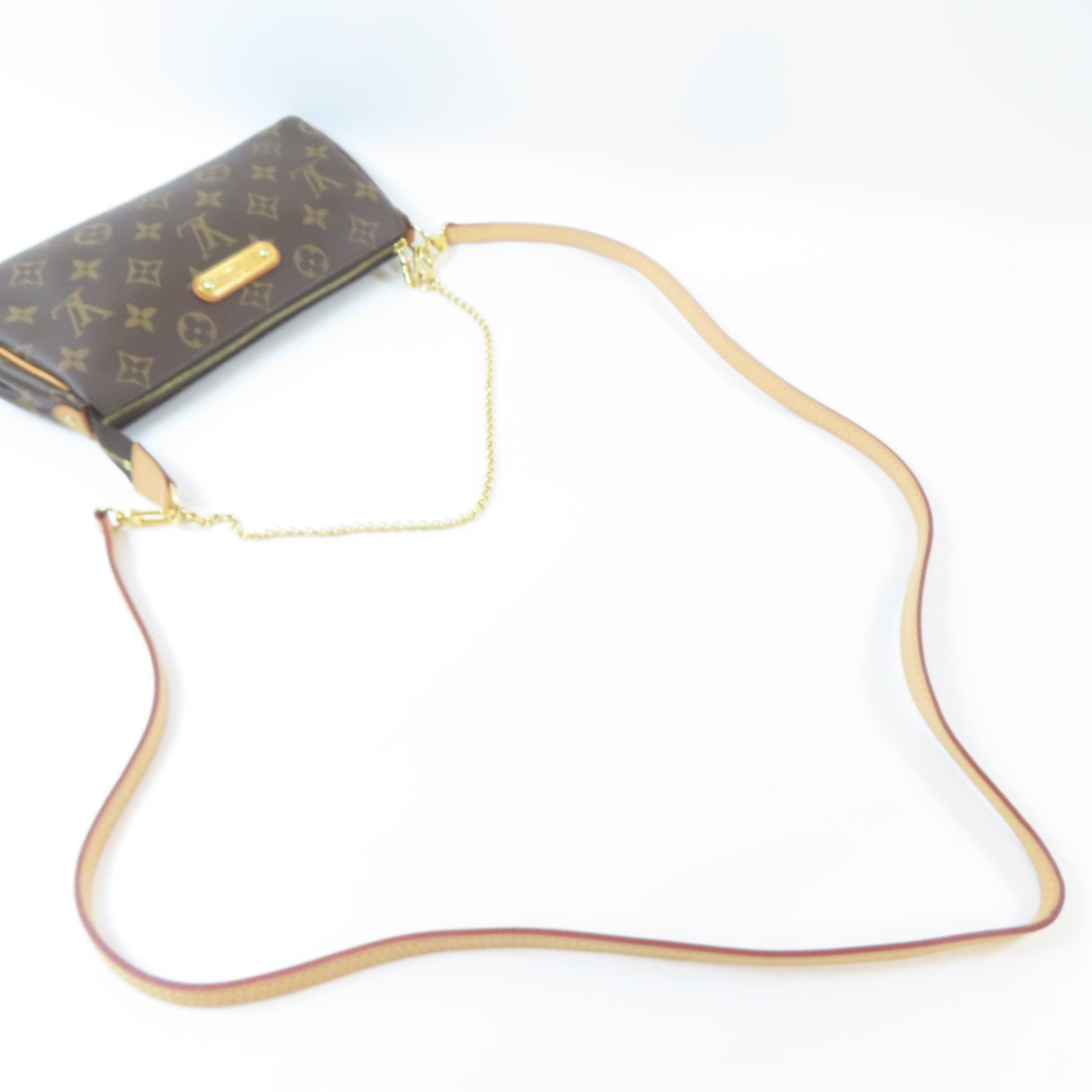 LOUIS VUITTON Monogram Eva金扣手挽肩背兩用袋啡色