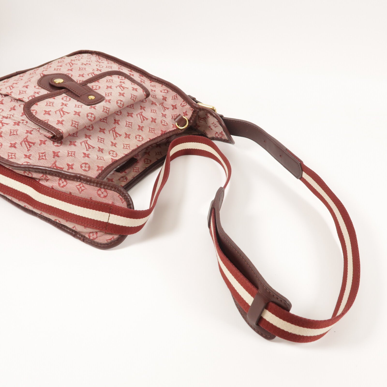 LOUIS VUITTON Monogram Mini Lin Mini Besace Mary 金扣肩背袋Kate