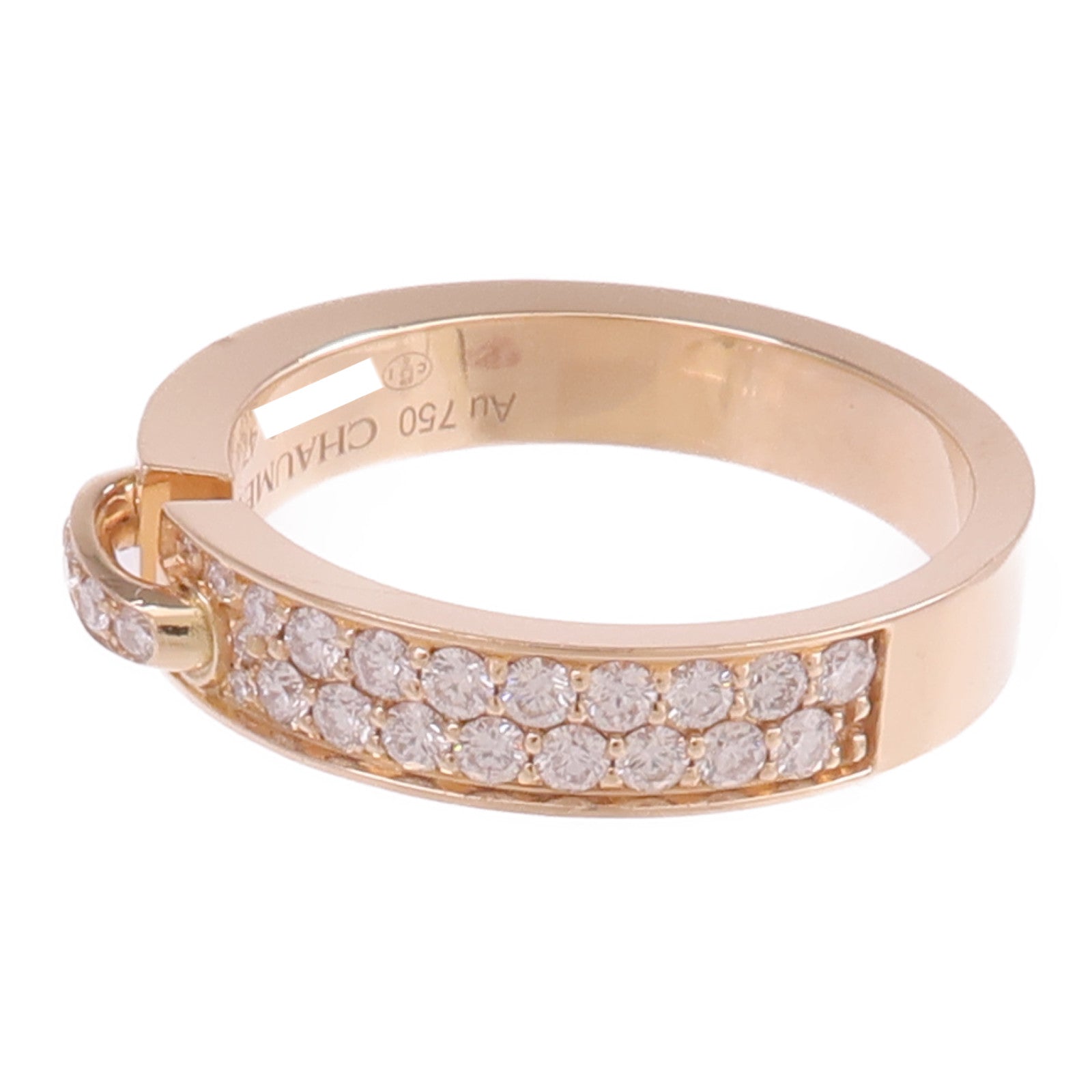 Chaumet 18K玫瑰金Liens Evidence Ring鑽石戒指Chaumet#47/US#4.25