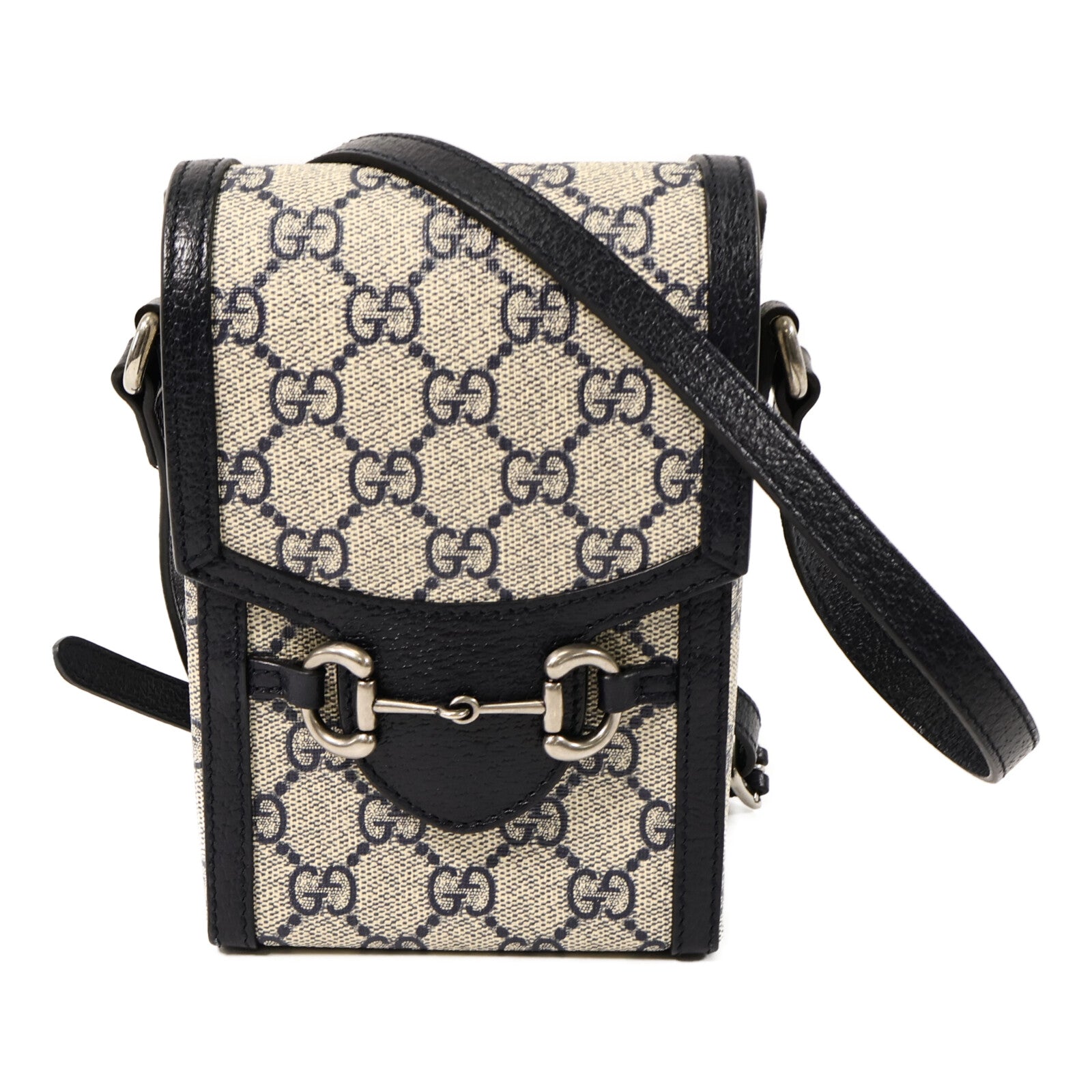 GUCCI 塗層帆布1955 Horsebit肩背袋
