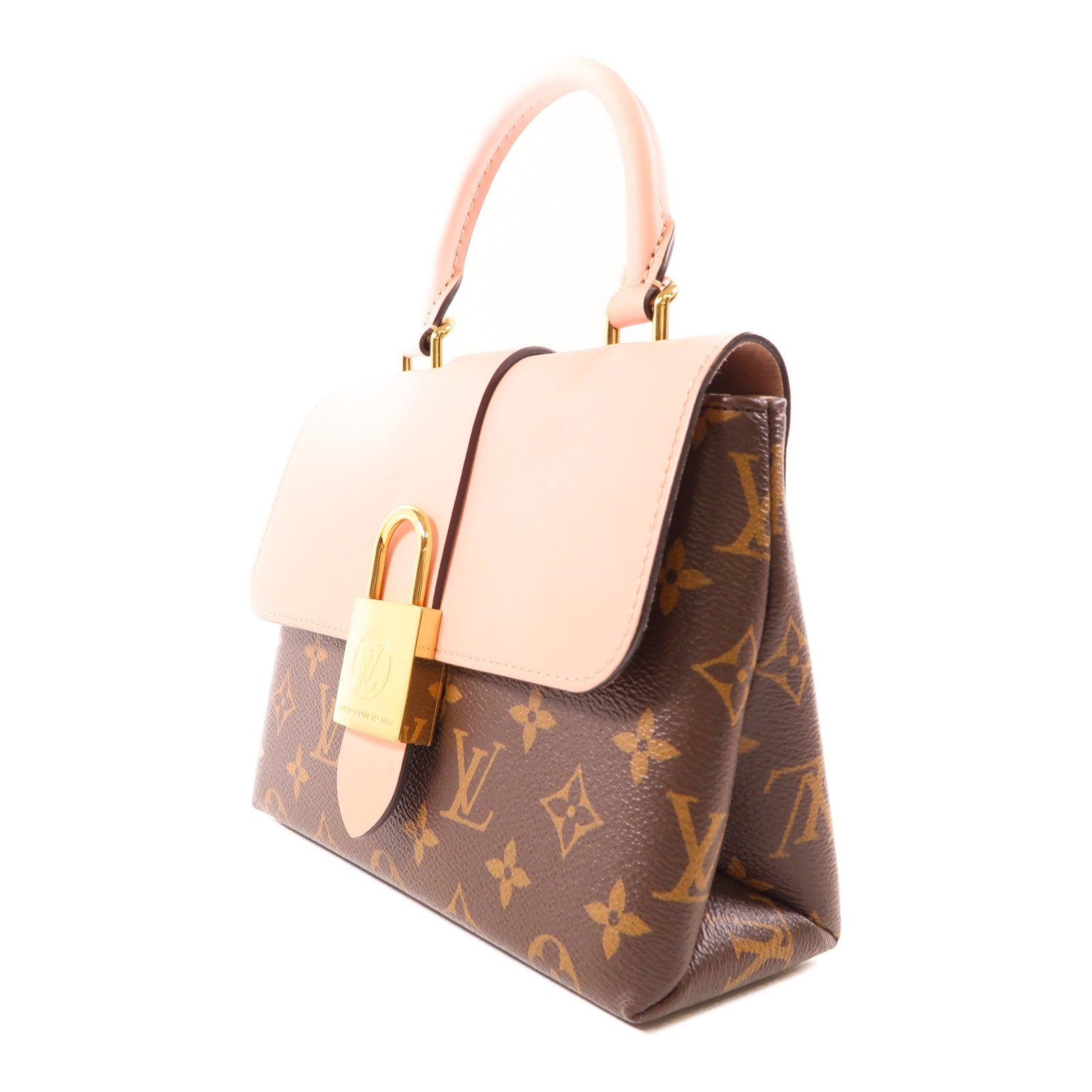 LOUIS VUITTON Monogram Locky BB金扣手挽肩背兩用袋粉紅色