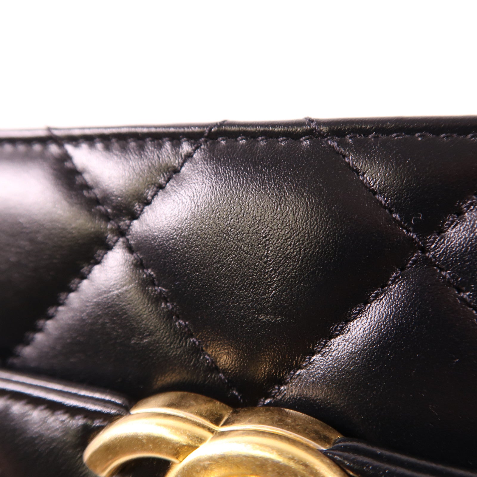 CHANEL 牛皮皮革Chain Shoulder金扣鏈帶肩背袋
