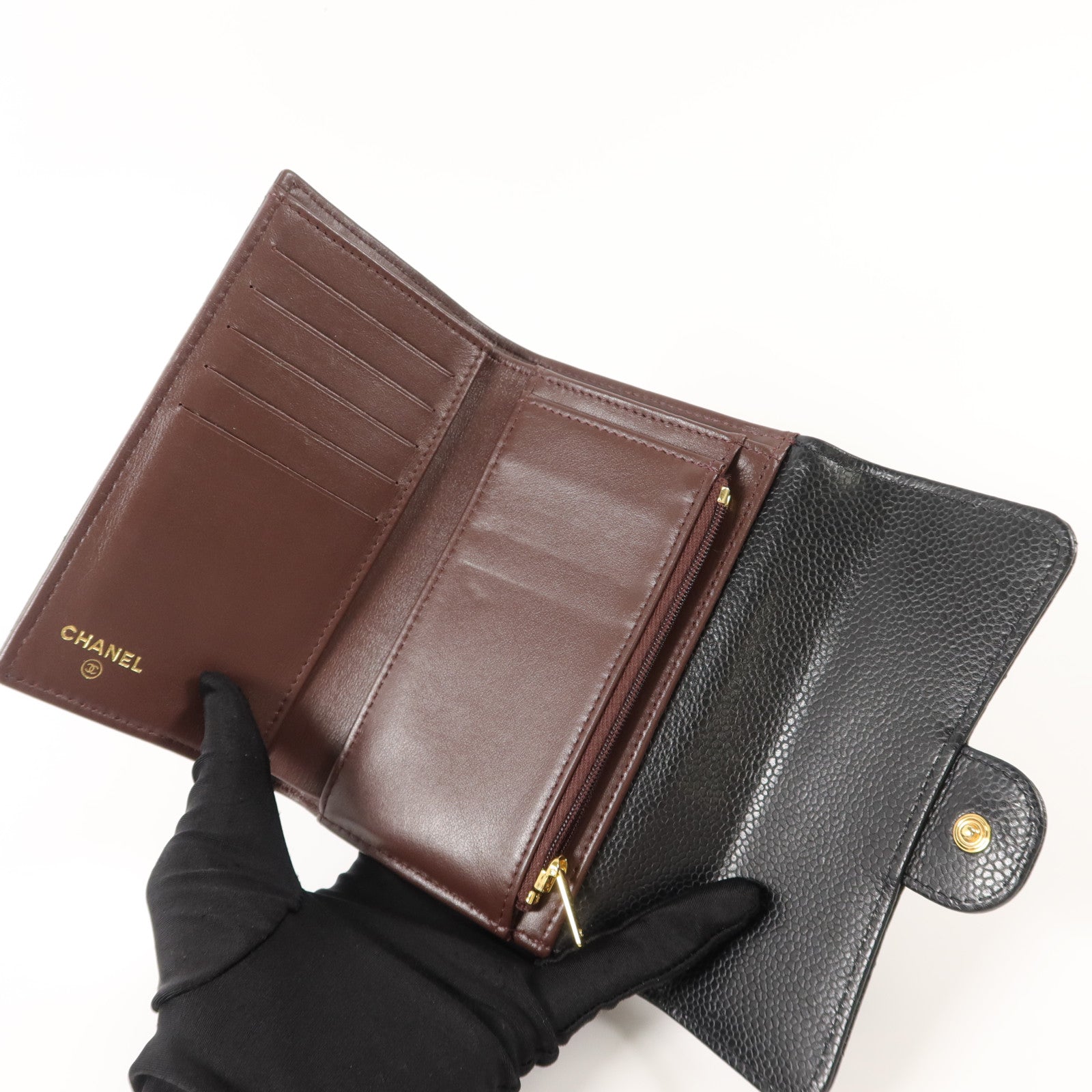 CHANEL 牛皮皮革Classic Medium Flap Wallet錢包