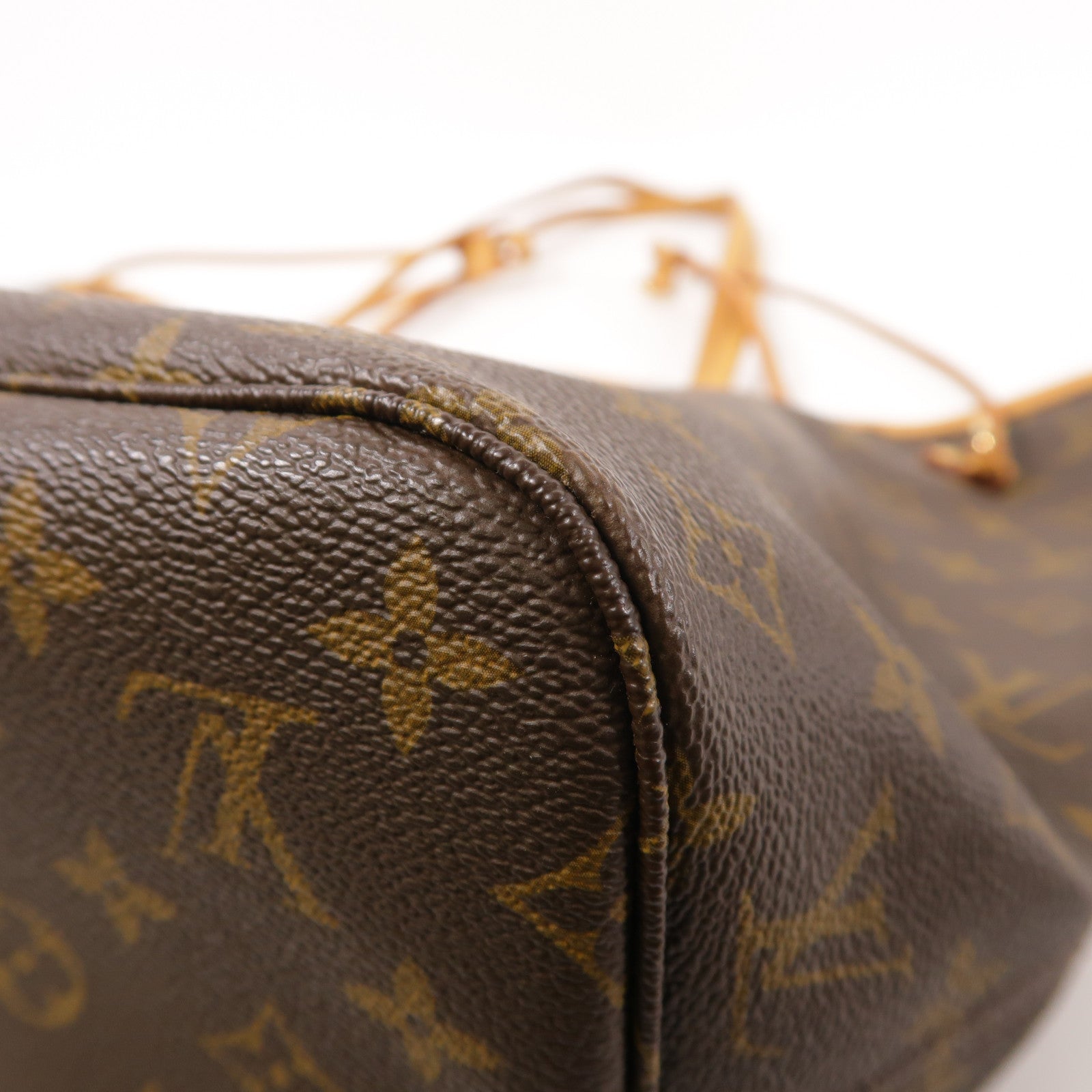 LOUIS VUITTON Monogram Neverfull MM金扣手挽袋