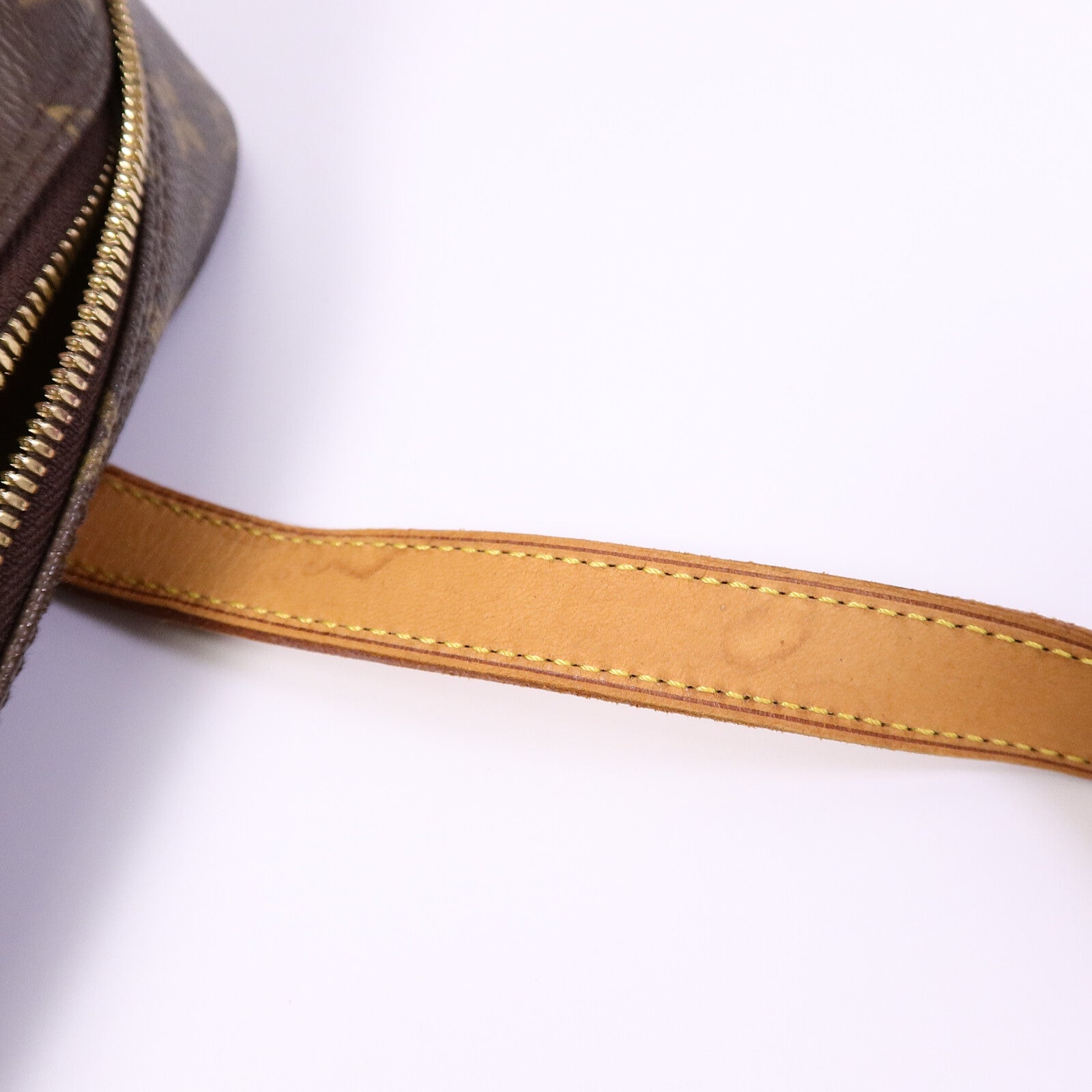 LOUIS VUITTON Monogram Cite GM金扣肩背袋棕色