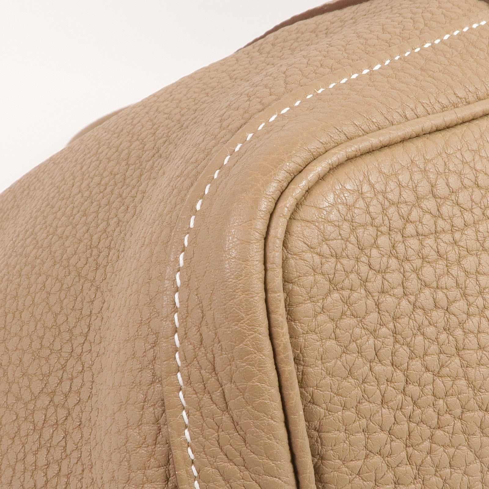 HERMES Negonda皮革Garden Party PM銀扣手挽袋Etoupe