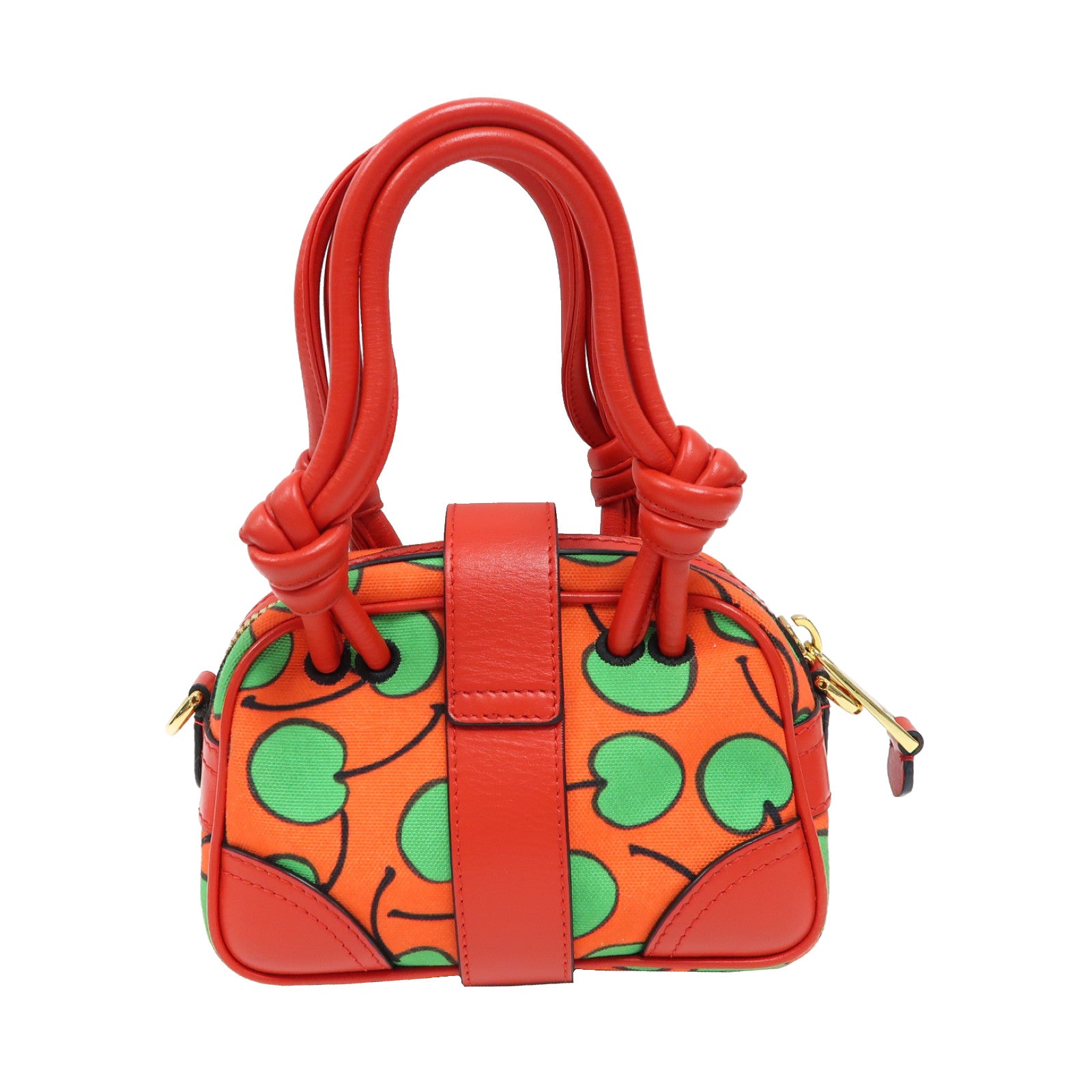 MOSCHINO 帆布Hand Bag金扣手挽肩背兩用袋紅色