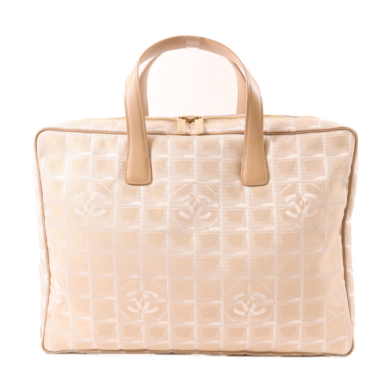 CHANEL 尼龍Travel/Laptop Bag金扣筆記型電腦包