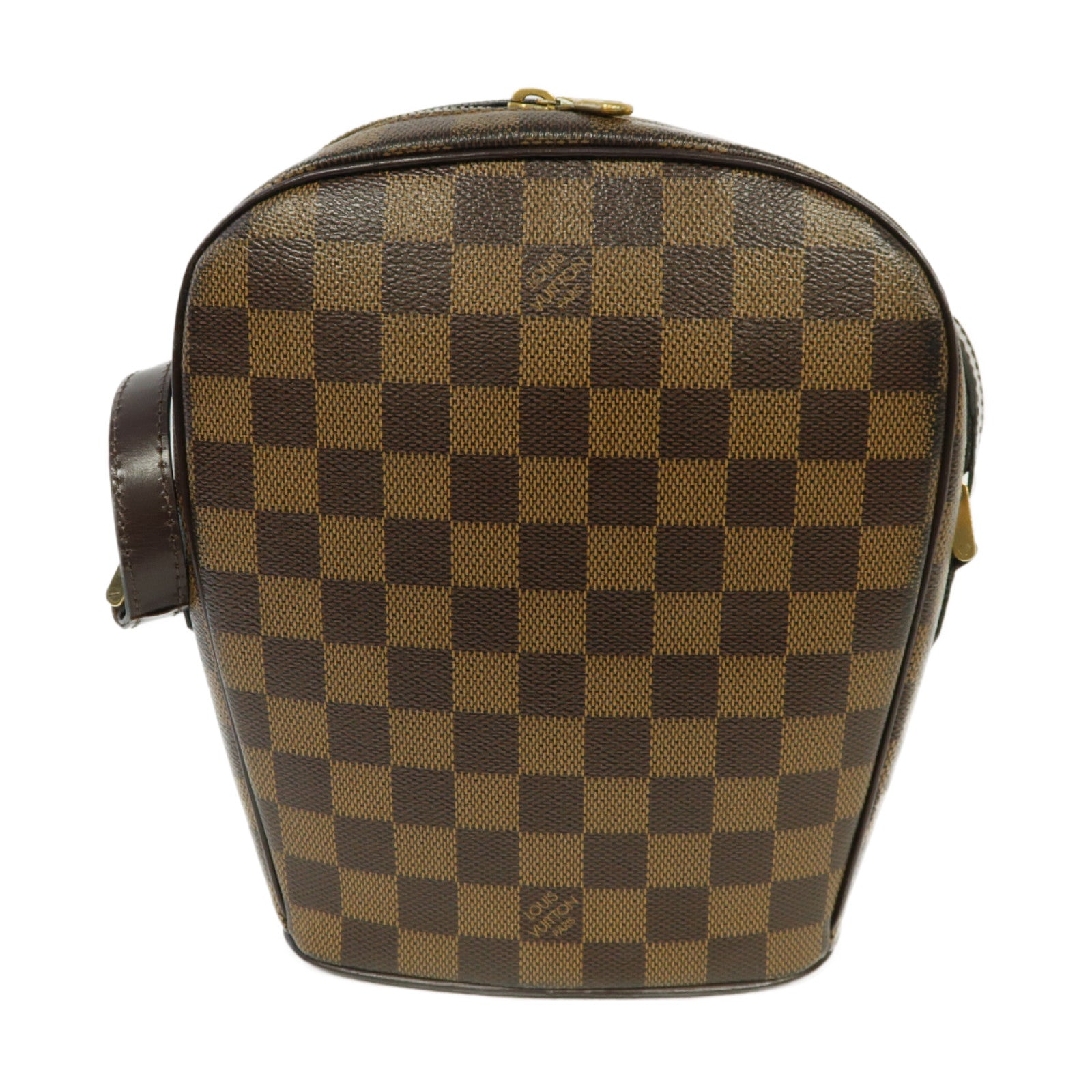 LOUIS VUITTON Damier Ipanema PM金扣肩背袋棕色