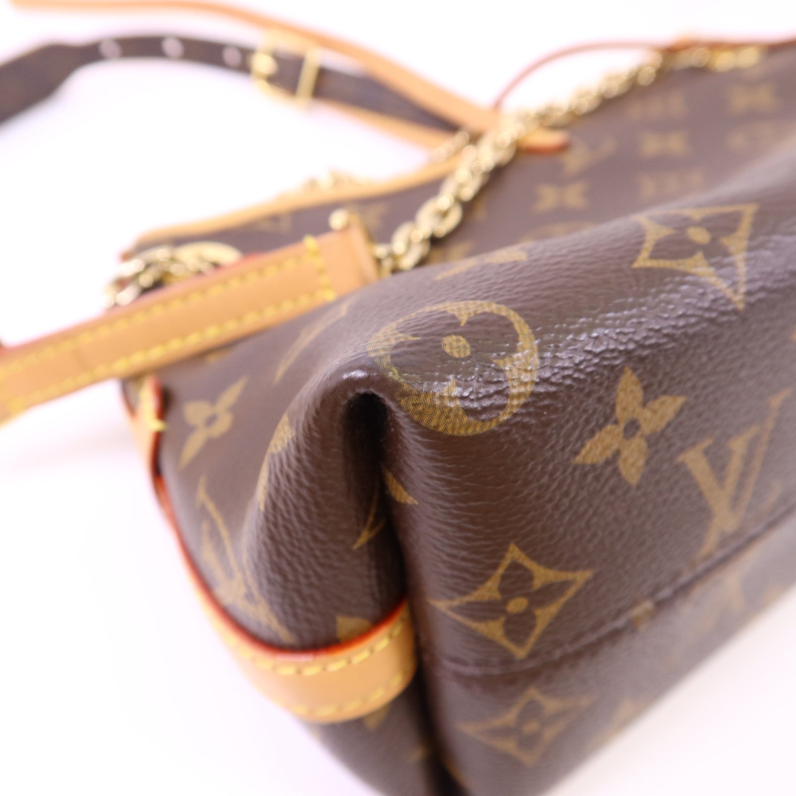 LOUIS VUITTON Monogram CarryAll BB金扣鏈帶肩背袋