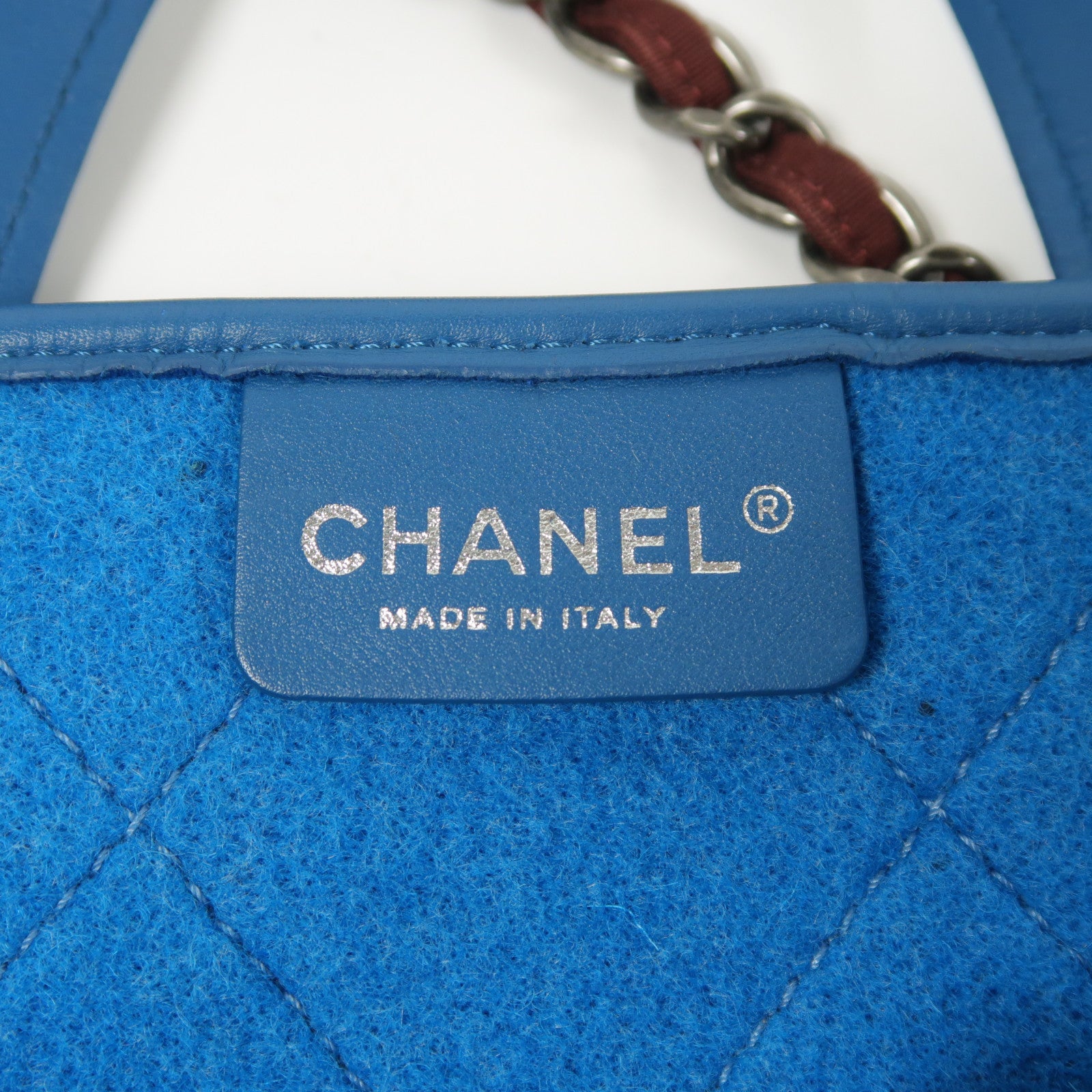 CHANEL 羊毛Chain Shoulder鏈帶手挽肩背兩用袋