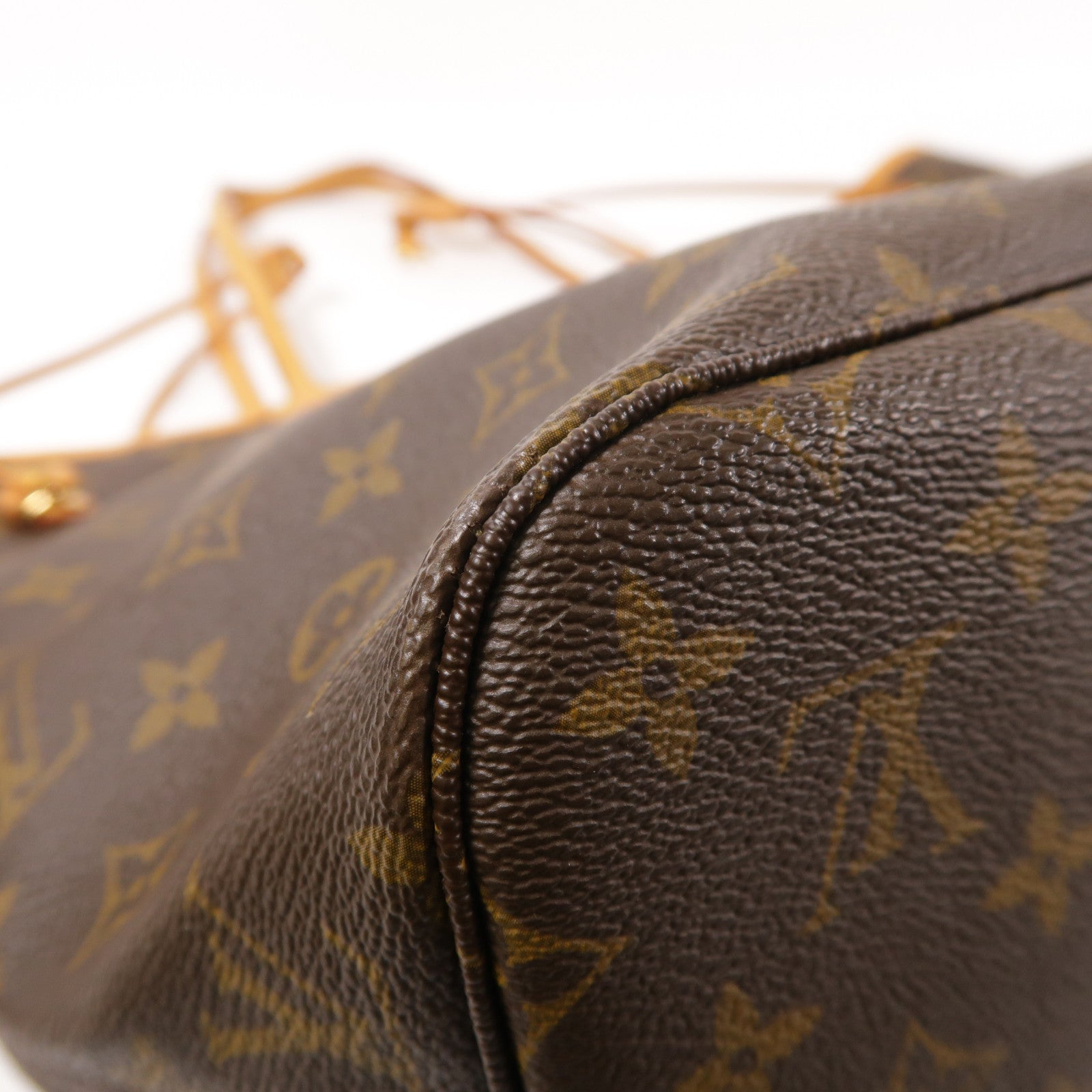LOUIS VUITTON Monogram Neverfull MM金扣手挽袋