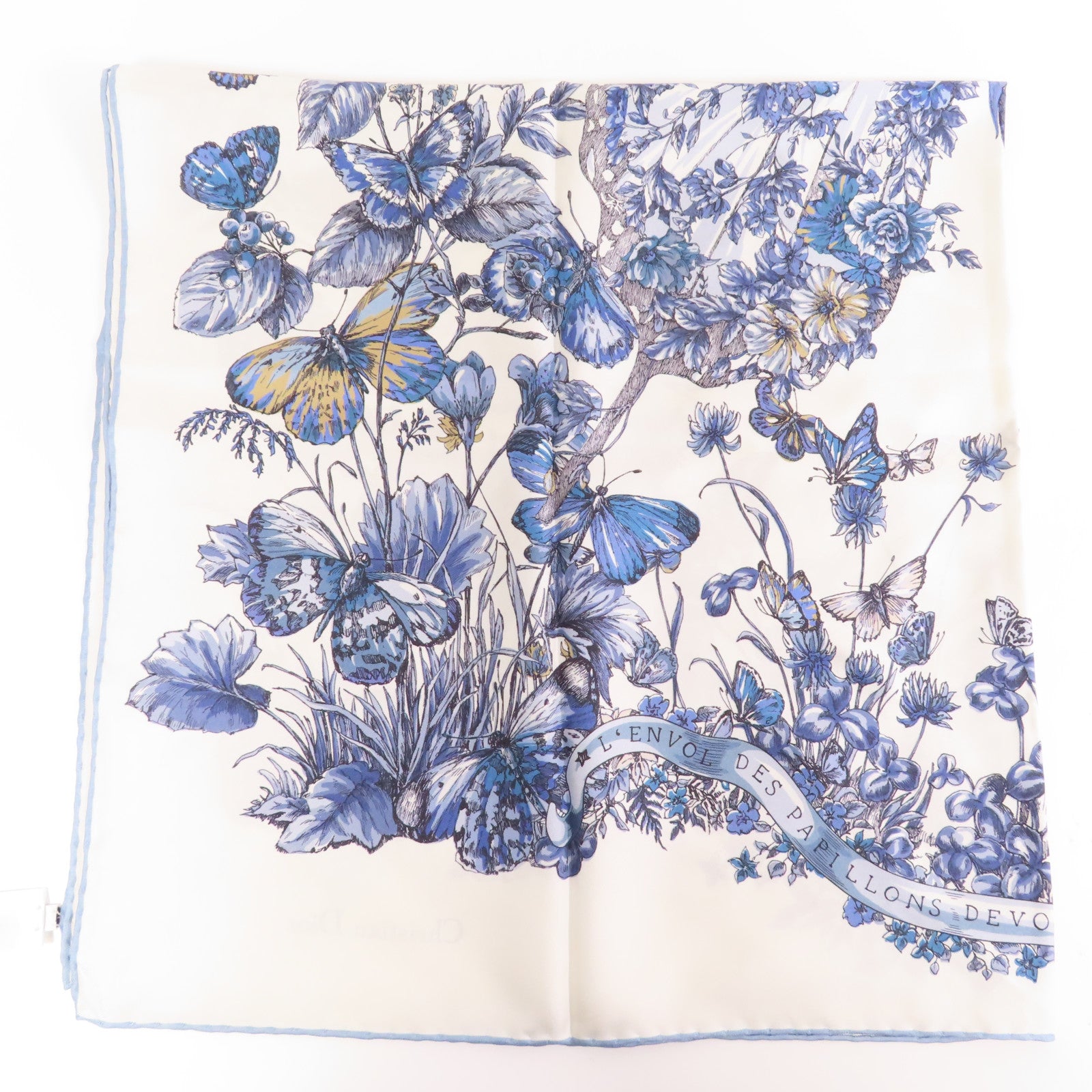 Dior 絲質Scarf絲巾藍色/白色