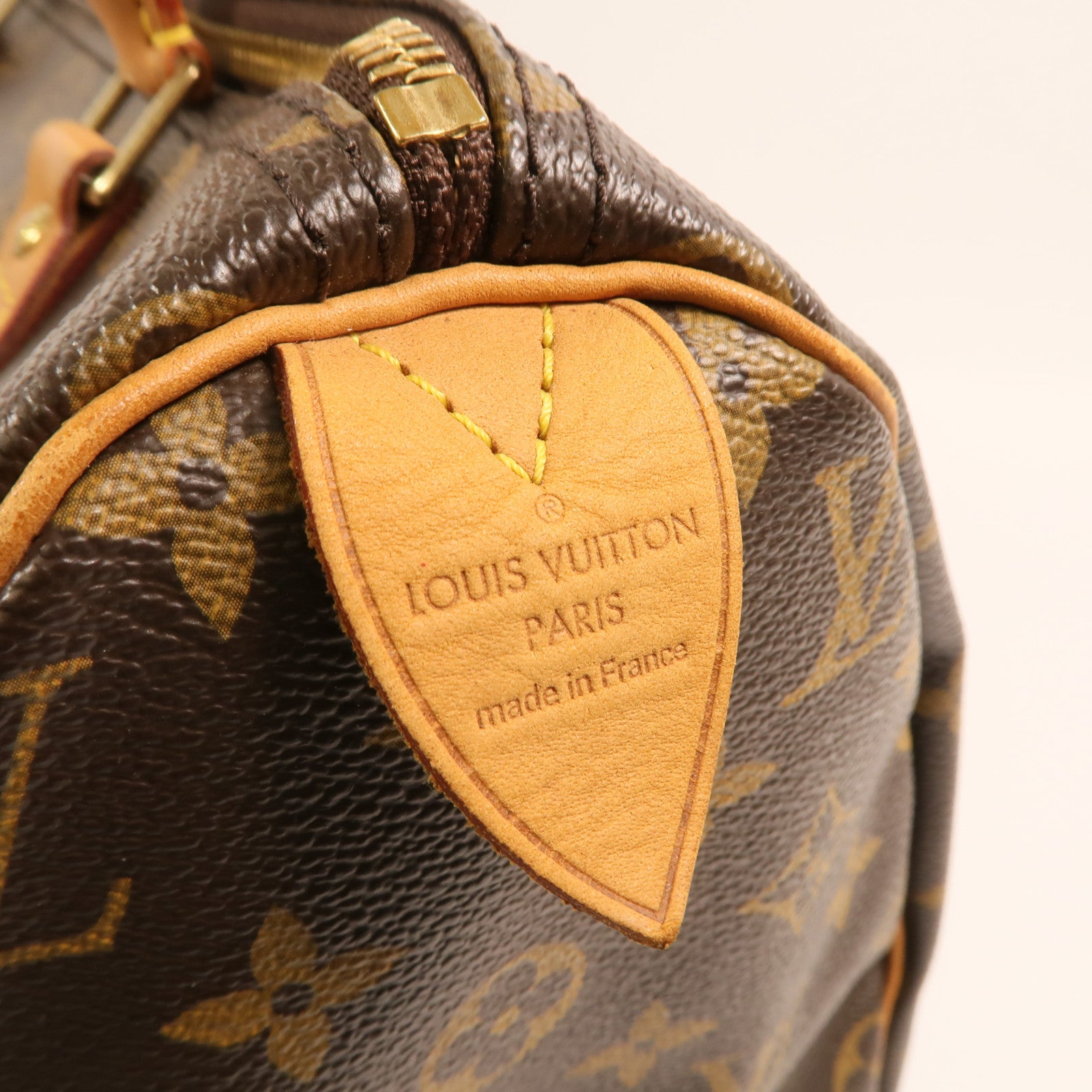 LOUIS VUITTON Monogram Speedy 30金扣手挽袋