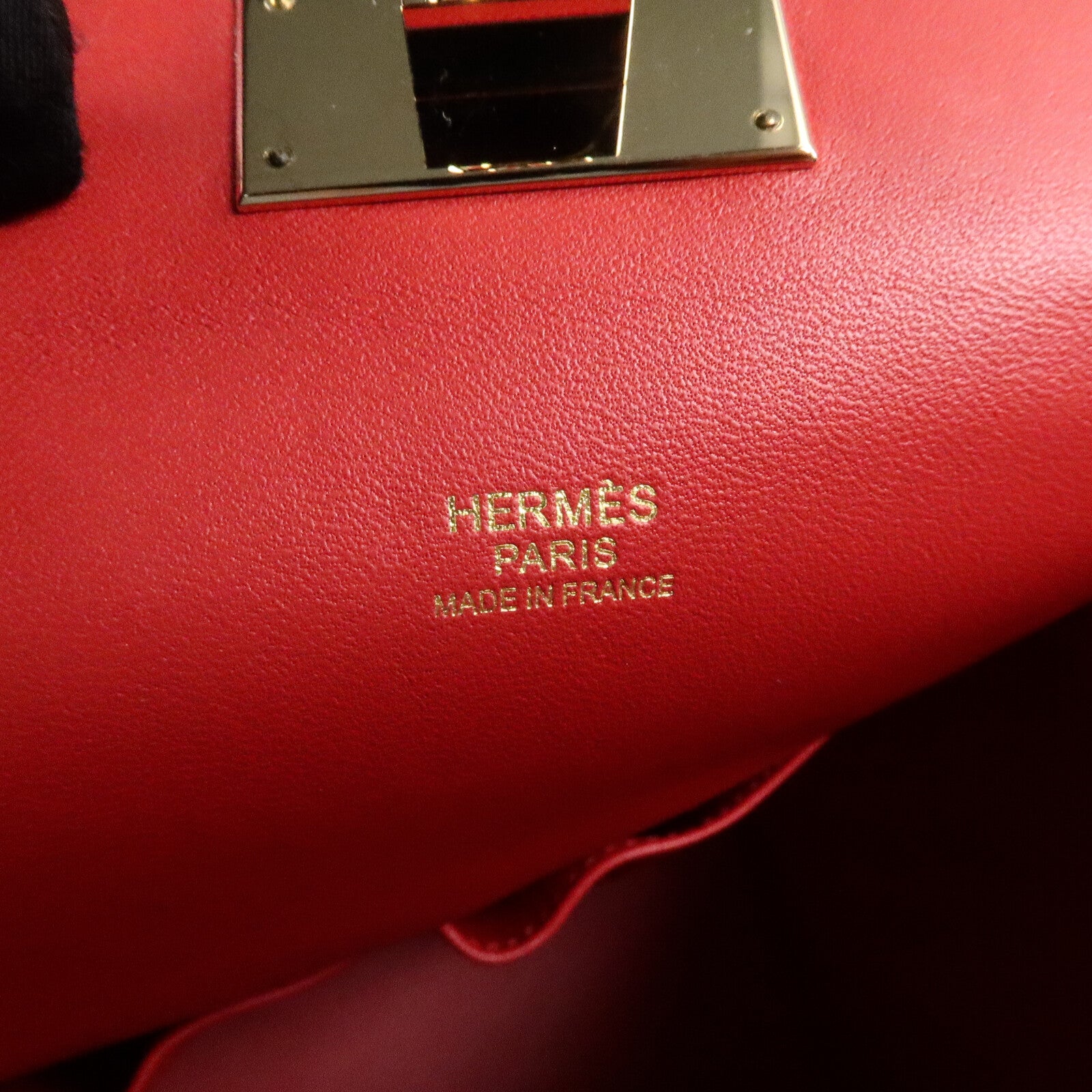 HERMES Evercolor皮革Tool Box 20手挽肩背兩用袋Rouge Casaque