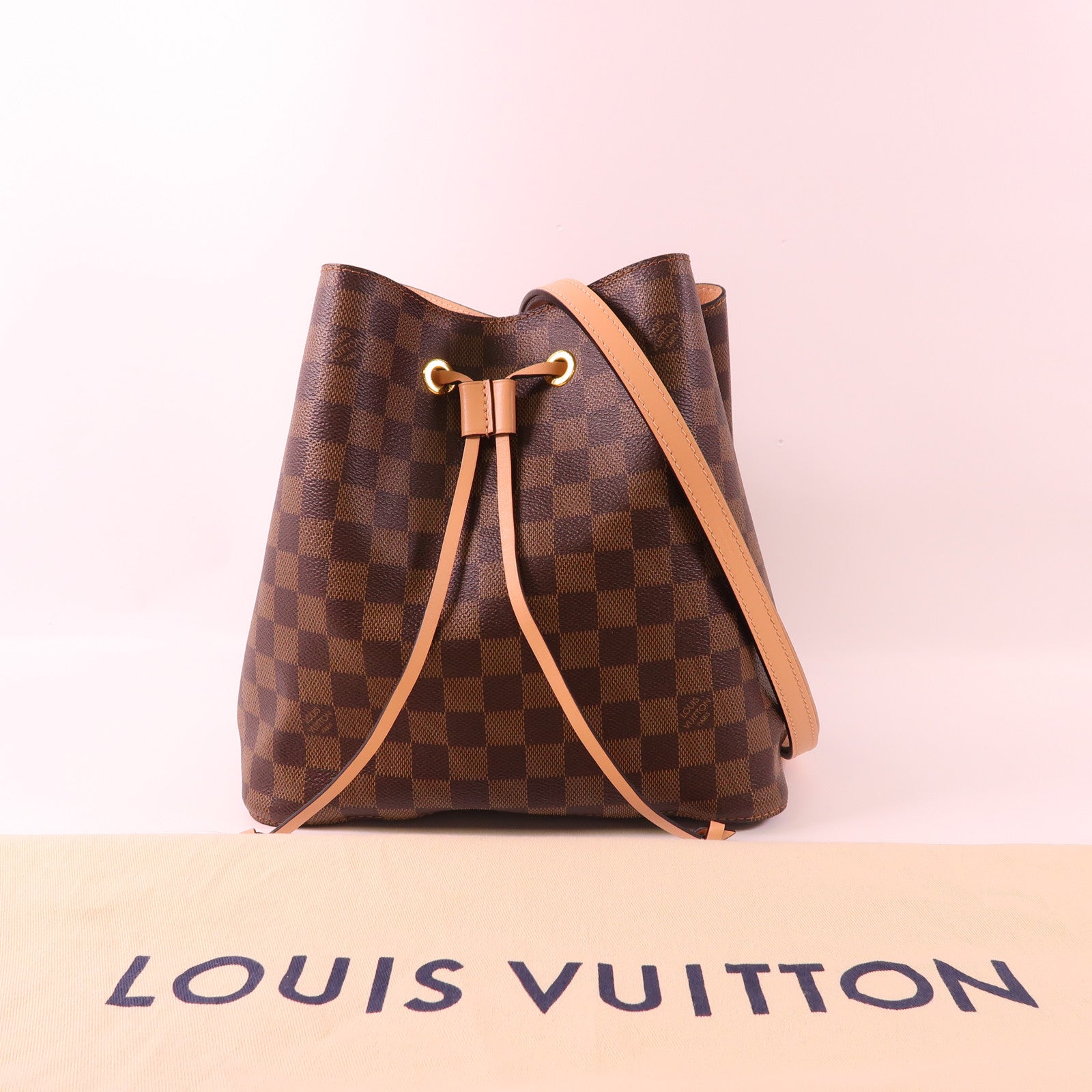 LOUIS VUITTON Damier NeoNoe金扣肩背袋