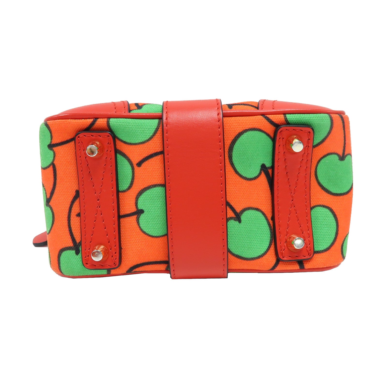 MOSCHINO 帆布Hand Bag金扣手挽肩背兩用袋紅色
