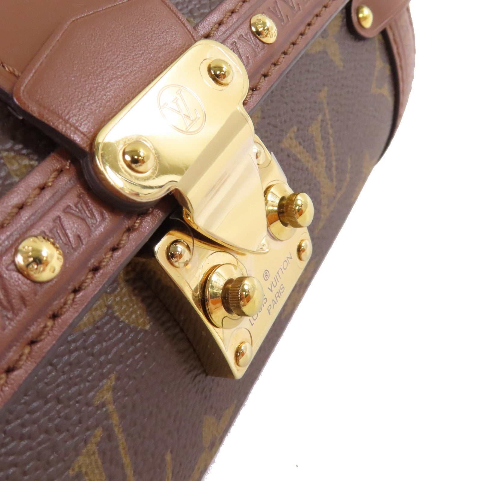 LOUIS VUITTON 【激減優惠】Monogram Papillon Trunk 2Way Shoulder Bag金扣手挽肩背兩用袋啡色